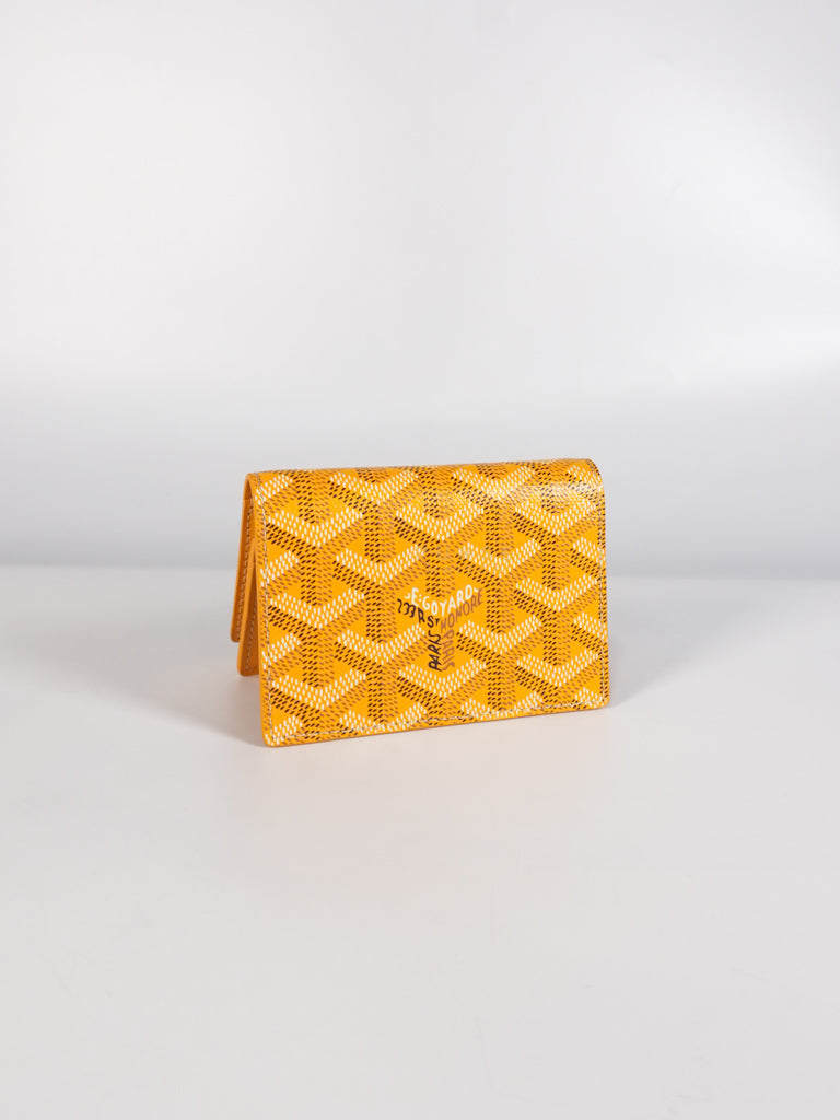 Malesherbes in Jaune Goyardine Canvas Cardholder | Purse Maison Luxury Bags Shop