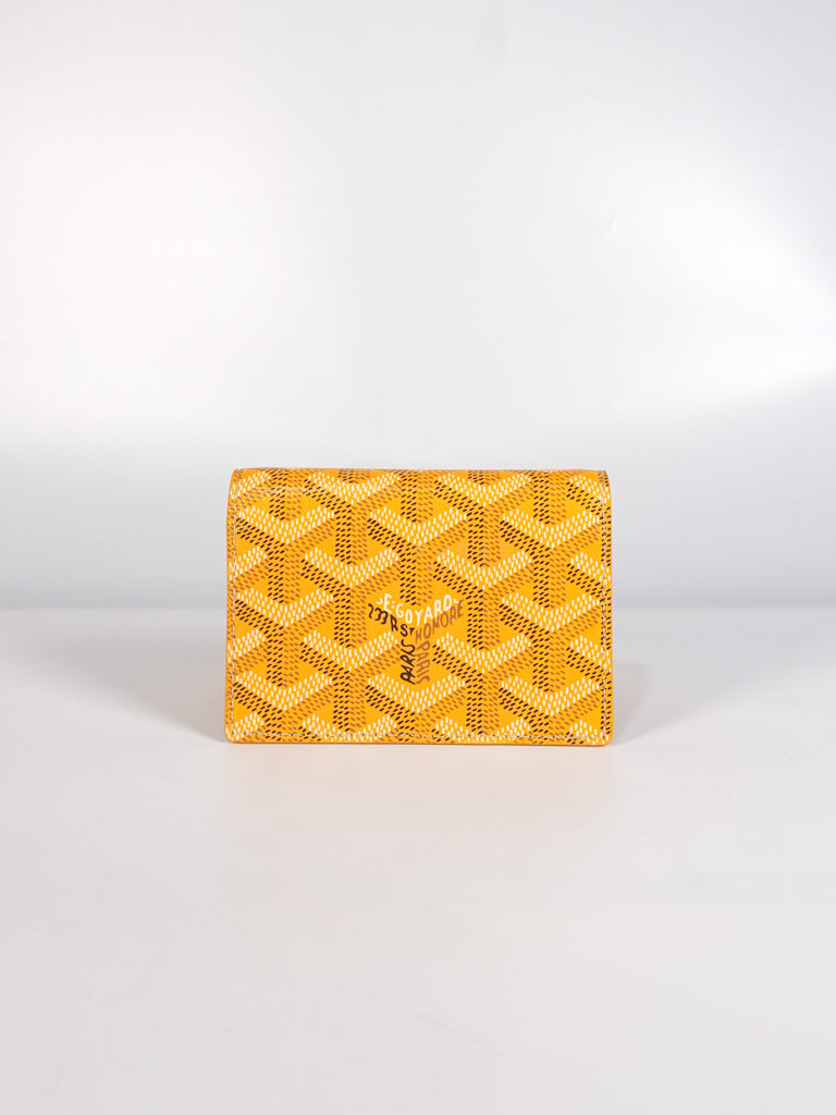 Malesherbes in Jaune Goyardine Canvas Cardholder | Purse Maison Luxury Bags Shop