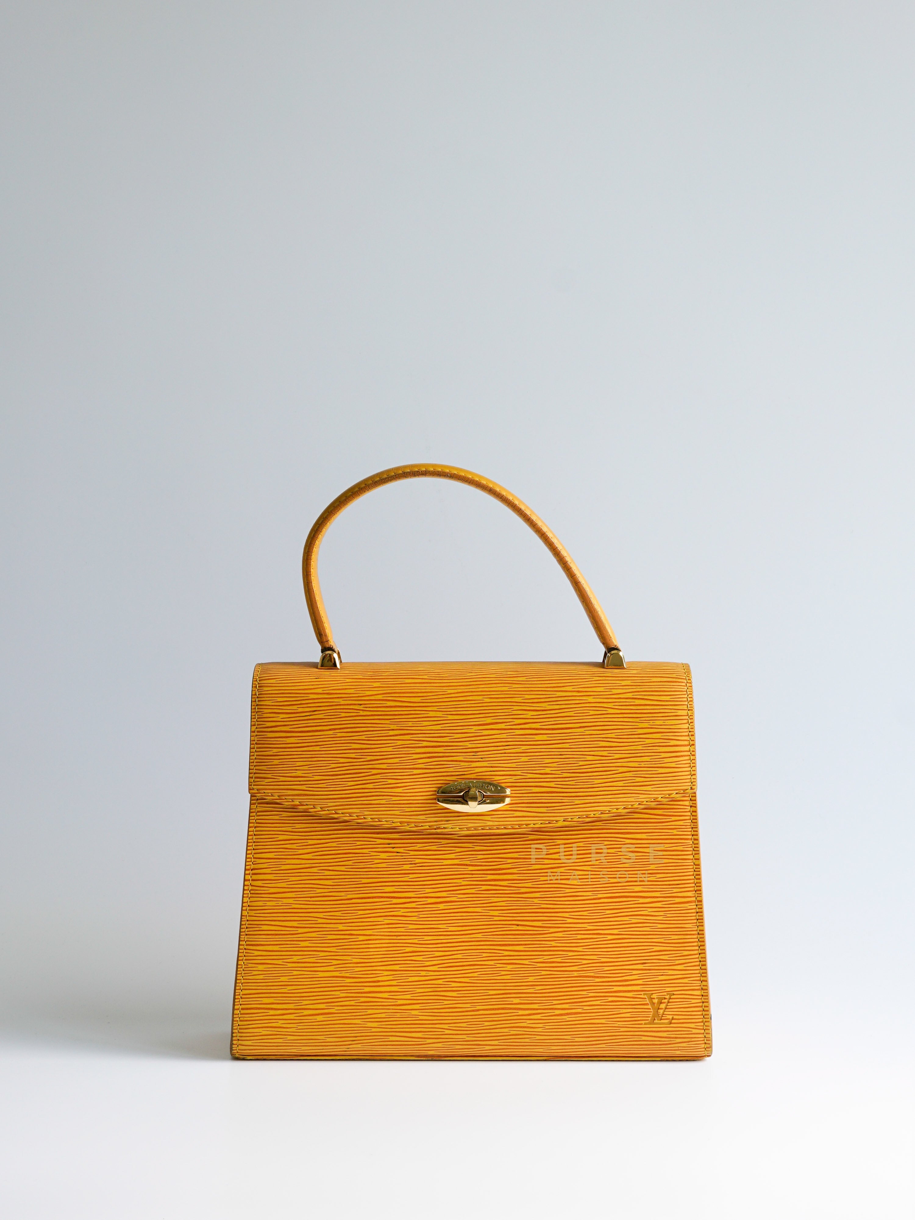 Malesherbes in Yellow Epi Leather Hand Bag (Date Code: MI0924) | Purse Maison Luxury Bags Shop