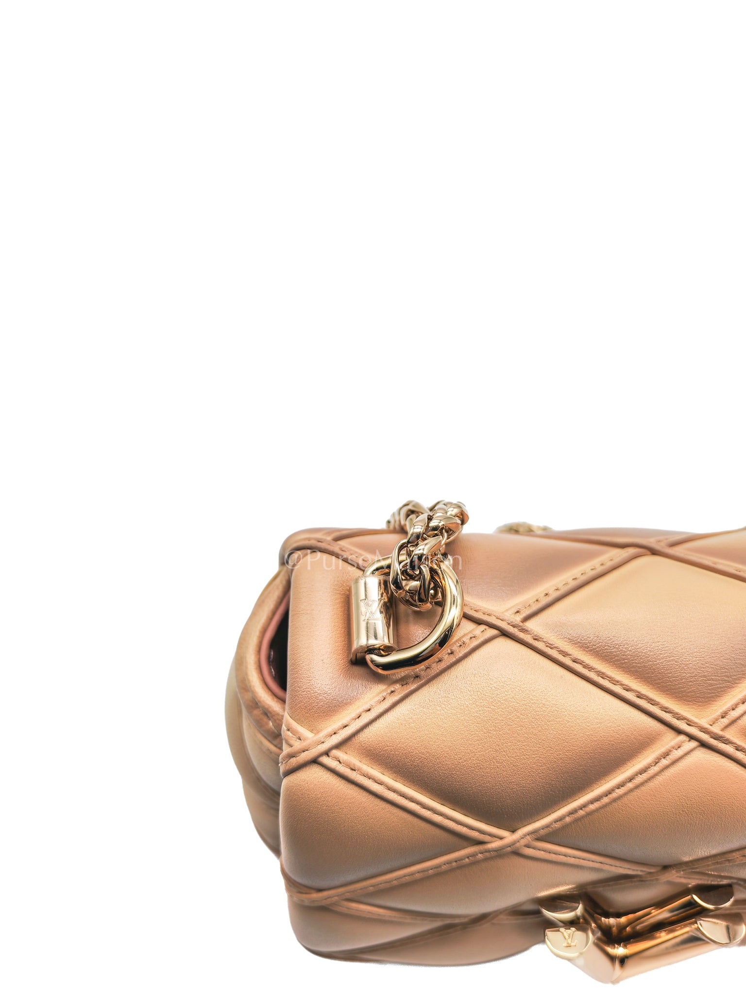 Malletage Mini in Beige Pink Lambskin Leather Chain Bag (Microchip) | Purse Maison Luxury Bags Shop