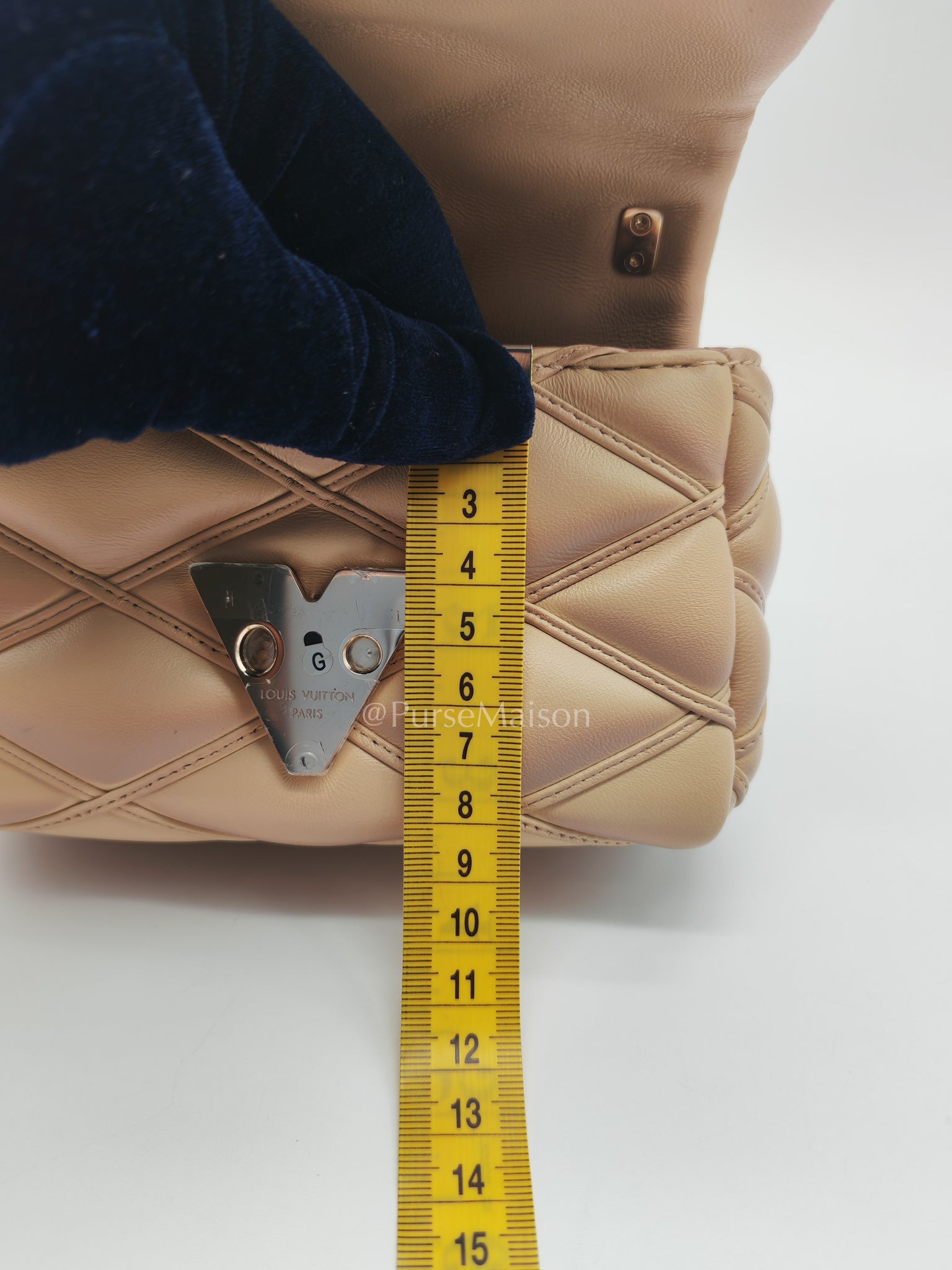 Malletage Mini in Beige Pink Lambskin Leather Chain Bag (Microchip) | Purse Maison Luxury Bags Shop