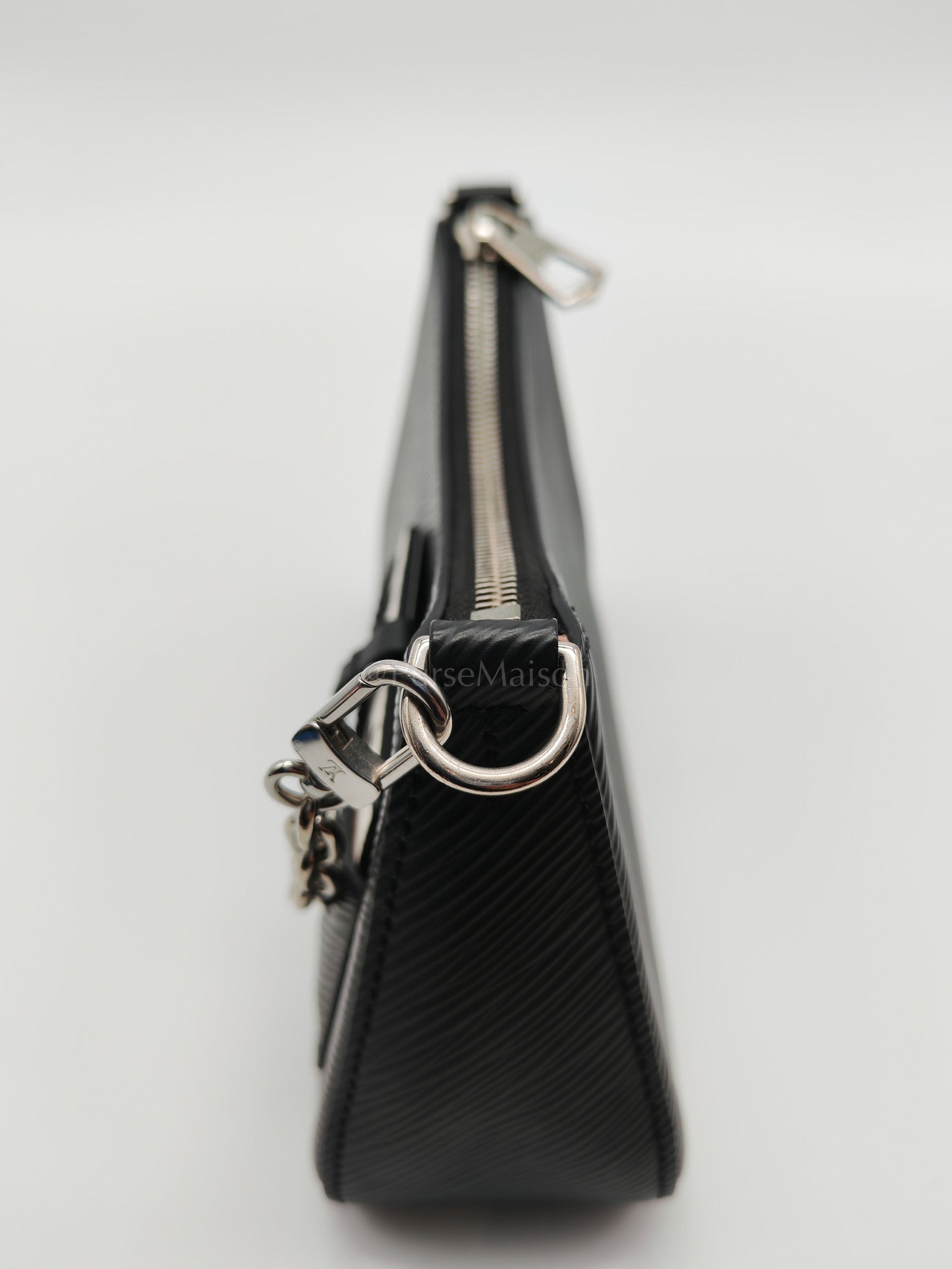 Marellini in Black Epi Leather Shoulder Bag ( Microchip) | Purse Maison Luxury Bags Shop