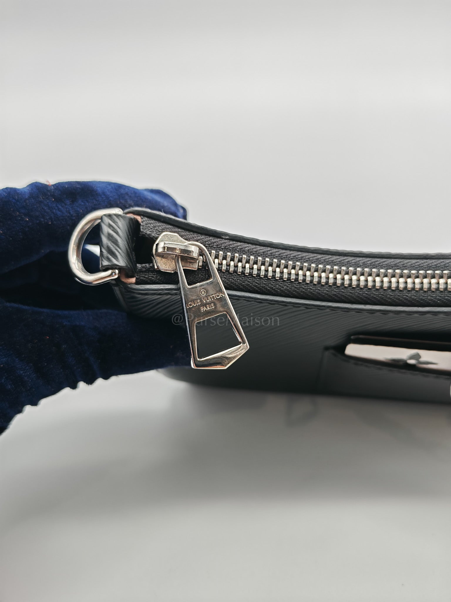 Marellini in Black Epi Leather Shoulder Bag ( Microchip) | Purse Maison Luxury Bags Shop