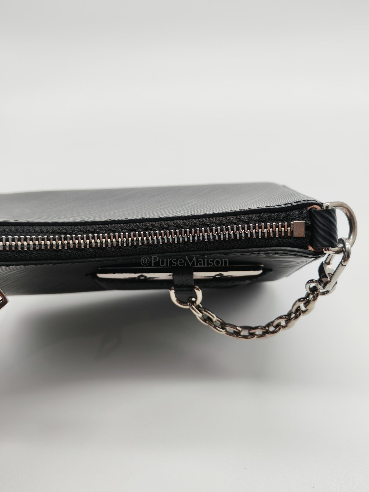 Marellini in Black Epi Leather Shoulder Bag ( Microchip) | Purse Maison Luxury Bags Shop