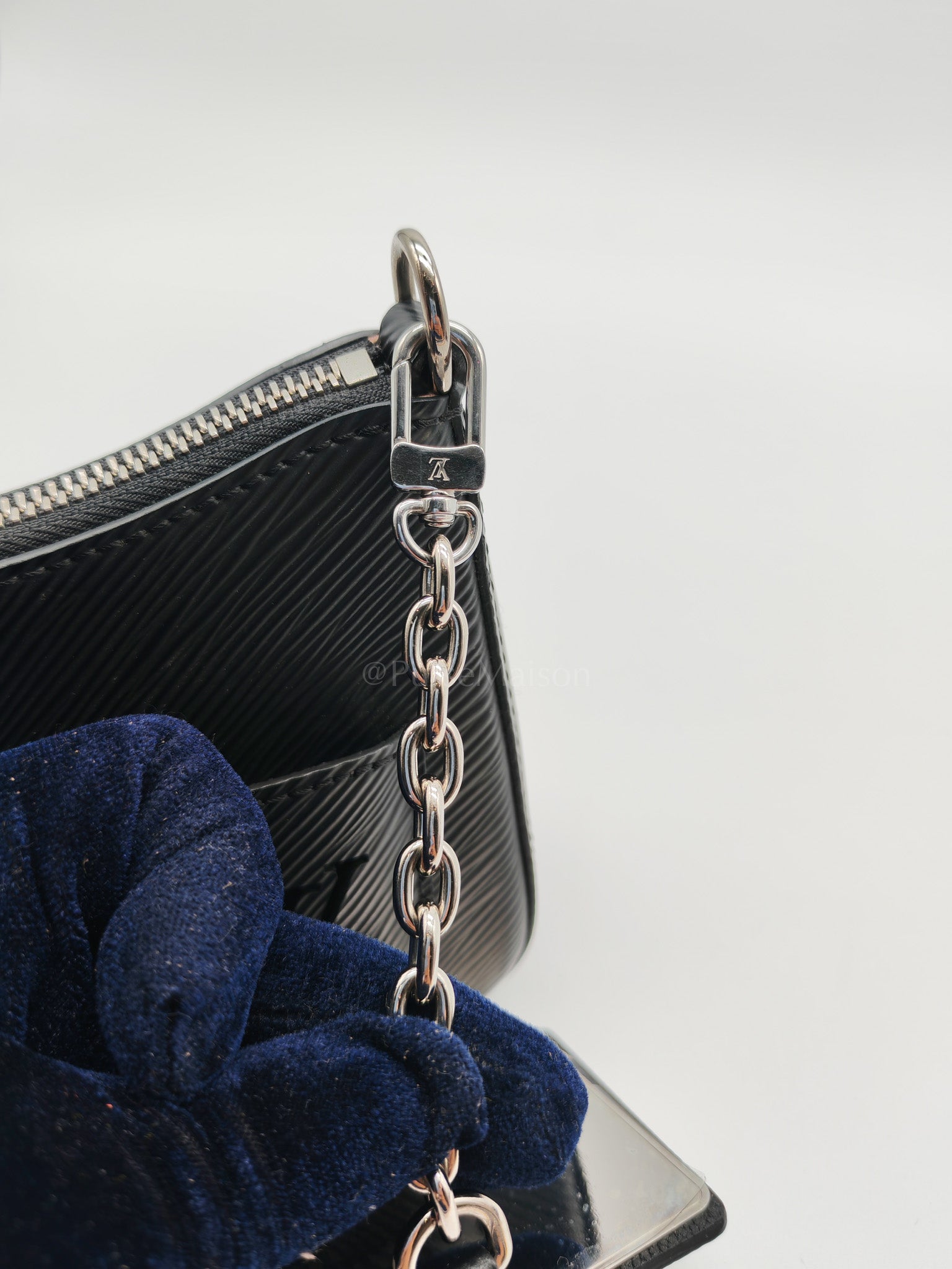 Marellini in Black Epi Leather Shoulder Bag ( Microchip) | Purse Maison Luxury Bags Shop