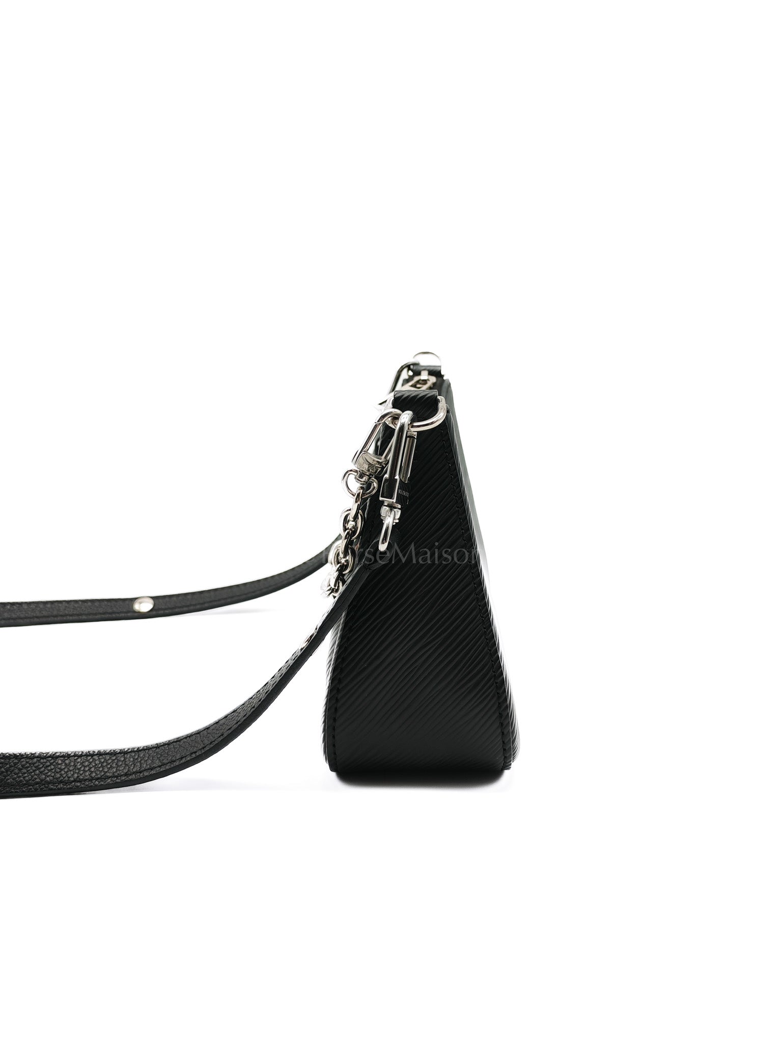 Marellini in Black Epi Leather Shoulder Bag ( Microchip) | Purse Maison Luxury Bags Shop