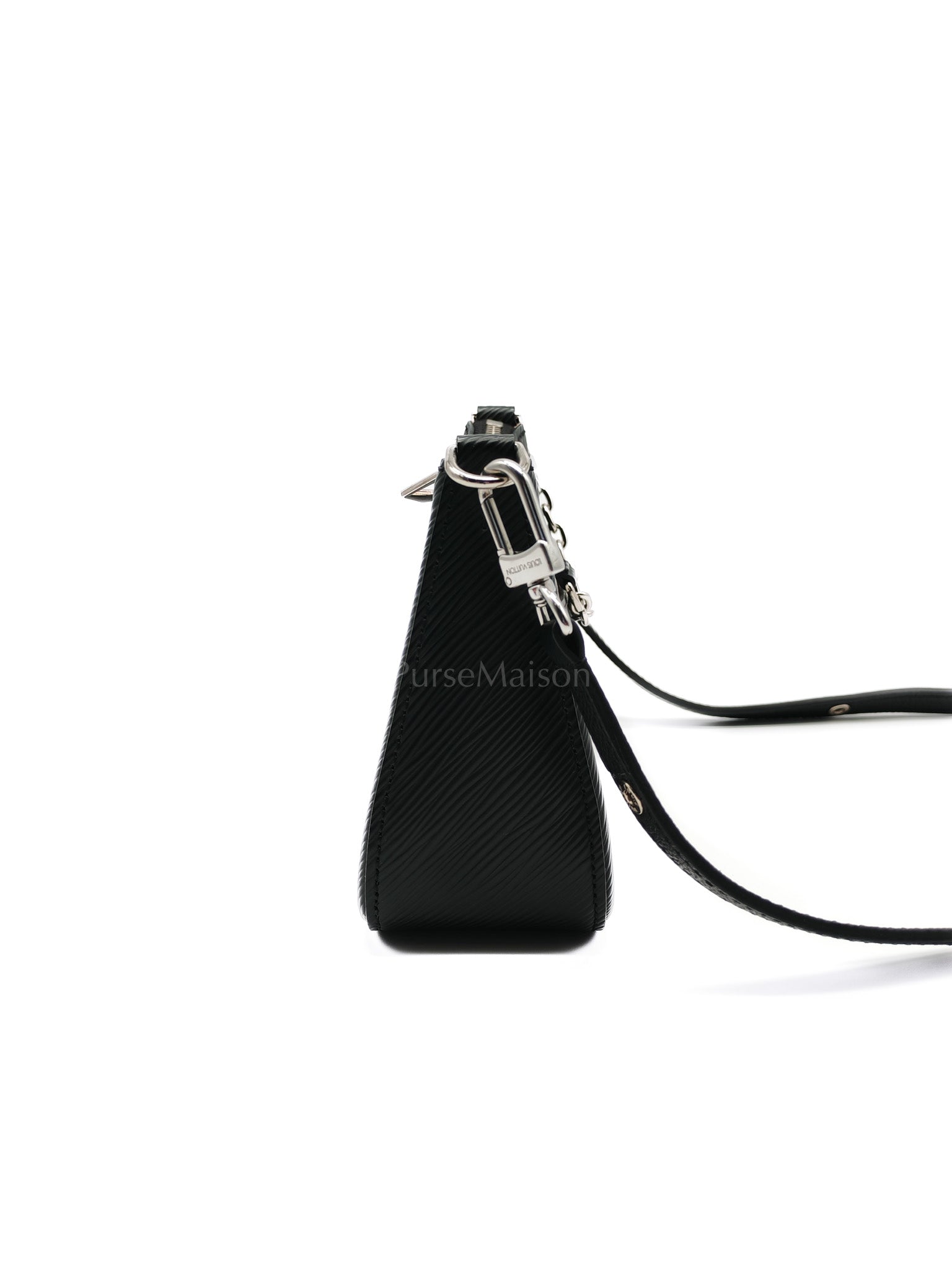 Marellini in Black Epi Leather Shoulder Bag ( Microchip) | Purse Maison Luxury Bags Shop