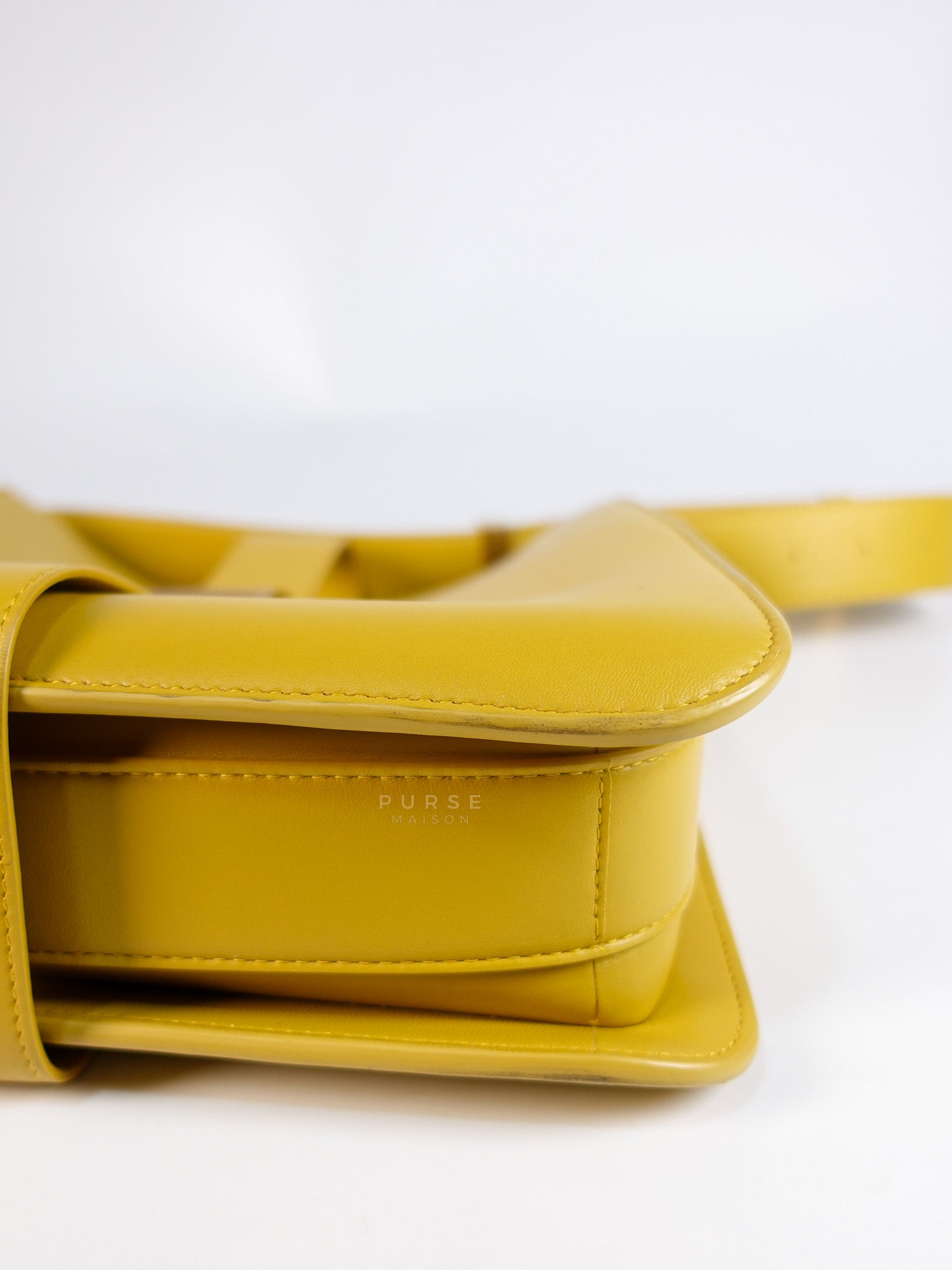 Marie Hand Bag Medium in Yellow Nappa Leather Gold Hardware | Purse Maison Luxury Bags Shop