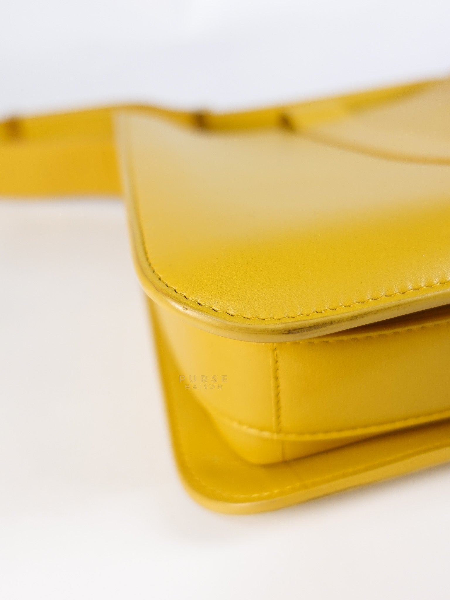 Marie Hand Bag Medium in Yellow Nappa Leather Gold Hardware | Purse Maison Luxury Bags Shop