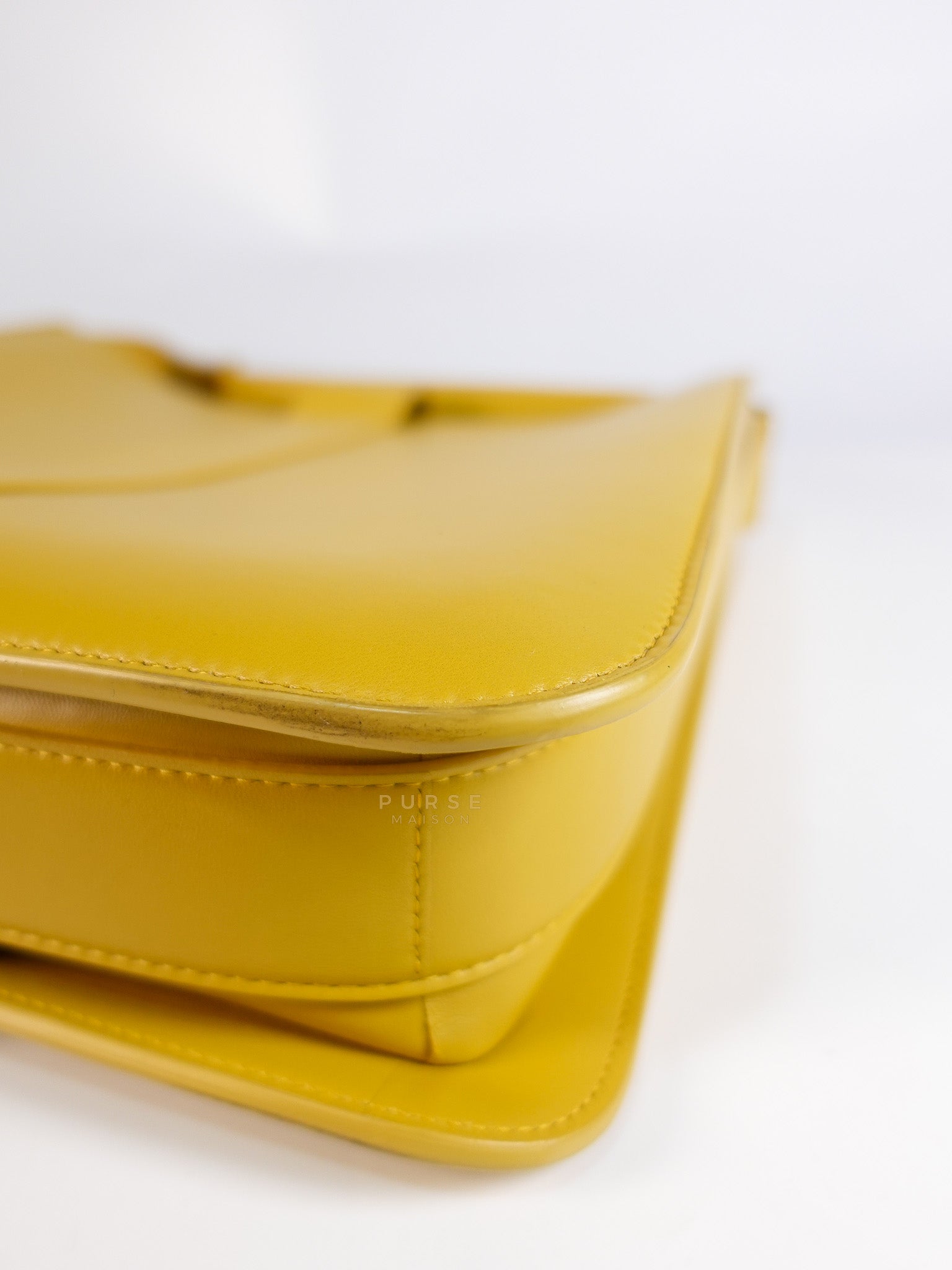 Marie Hand Bag Medium in Yellow Nappa Leather Gold Hardware | Purse Maison Luxury Bags Shop