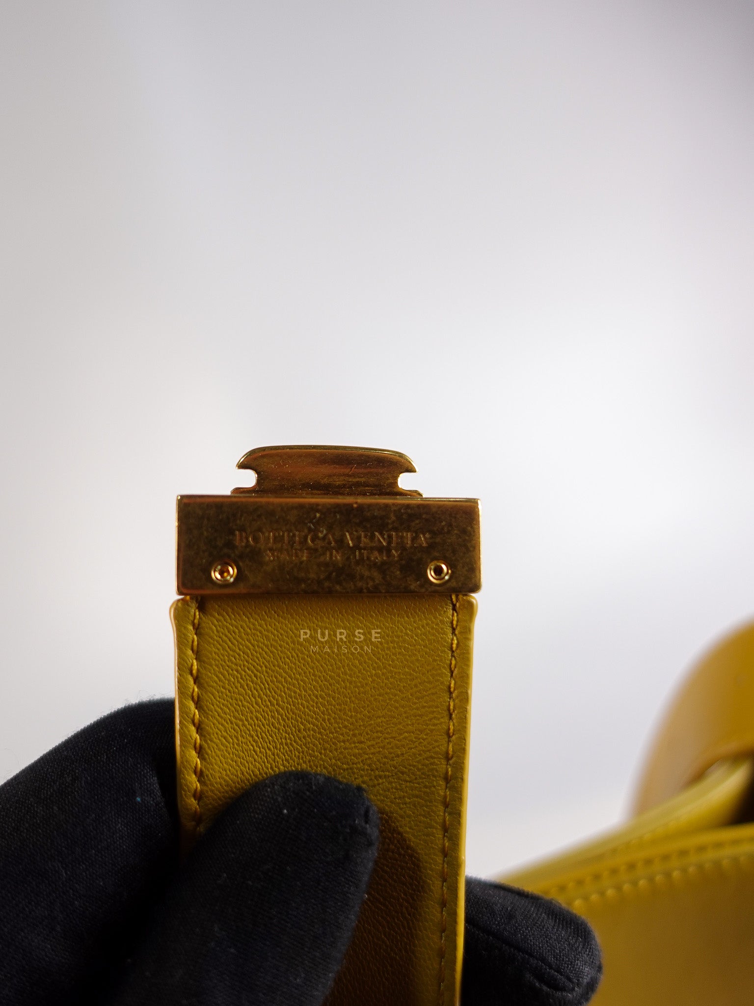 Marie Hand Bag Medium in Yellow Nappa Leather Gold Hardware | Purse Maison Luxury Bags Shop