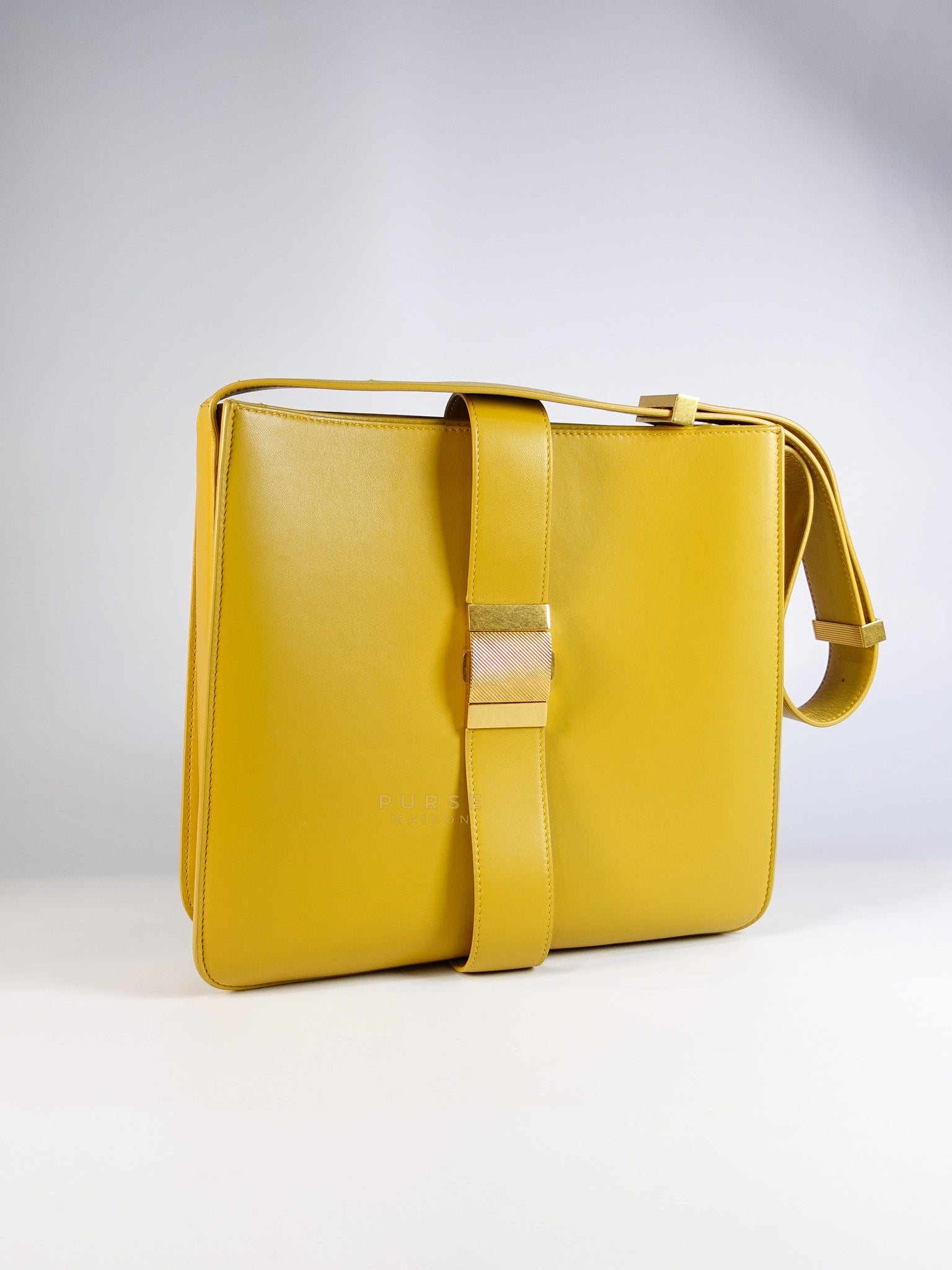 Marie Hand Bag Medium in Yellow Nappa Leather Gold Hardware | Purse Maison Luxury Bags Shop