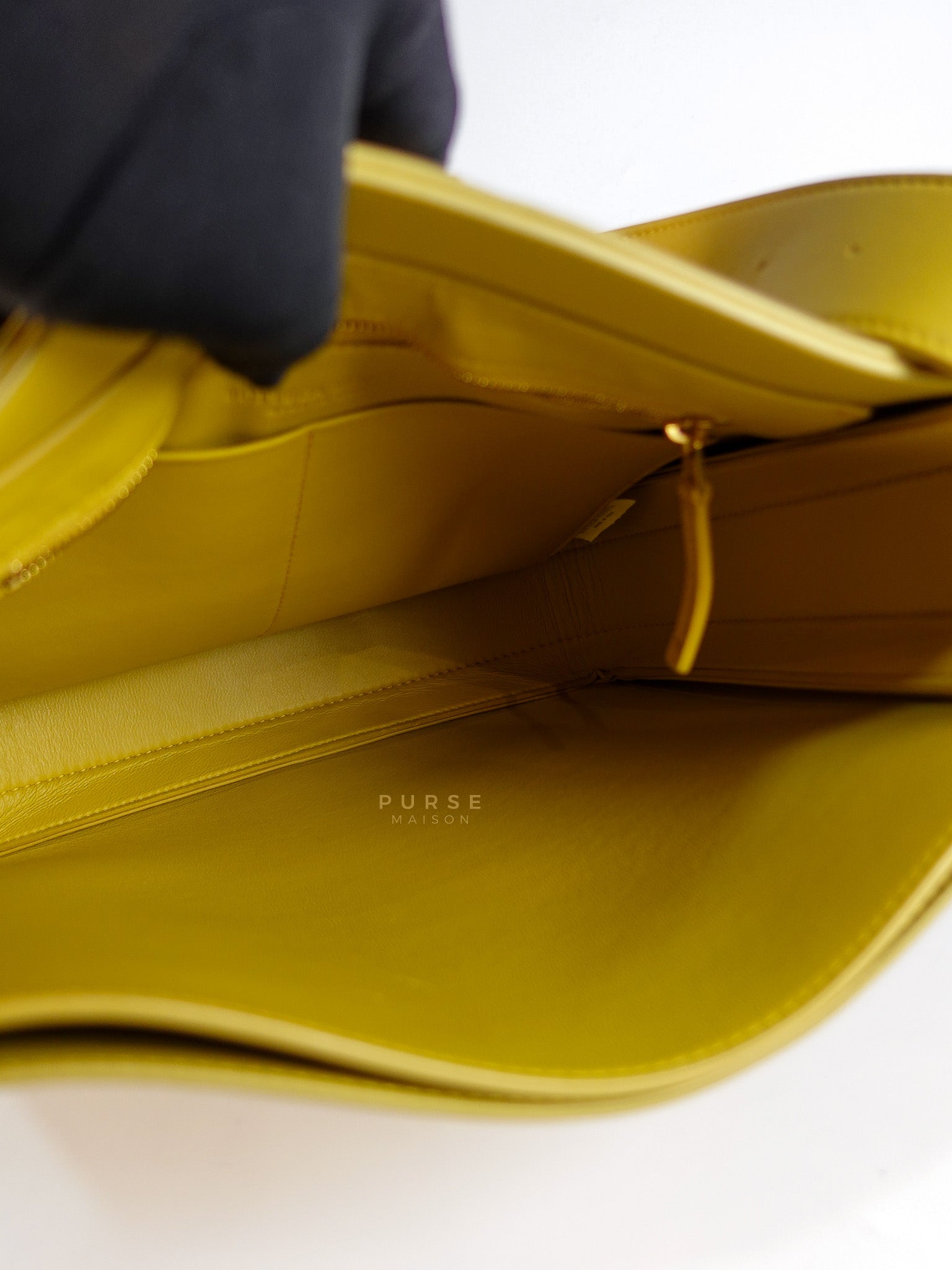 Marie Hand Bag Medium in Yellow Nappa Leather Gold Hardware | Purse Maison Luxury Bags Shop