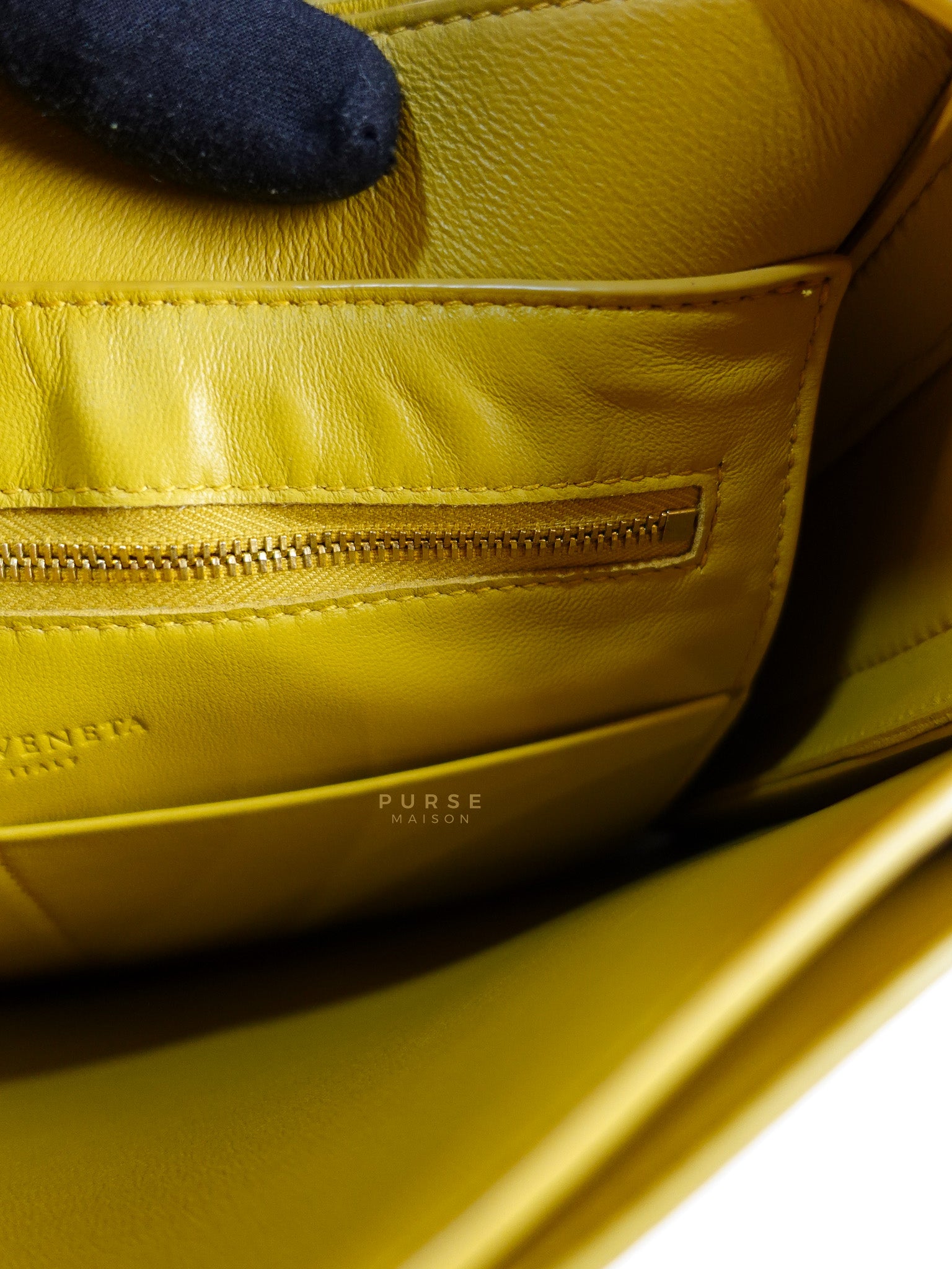 Marie Hand Bag Medium in Yellow Nappa Leather Gold Hardware | Purse Maison Luxury Bags Shop