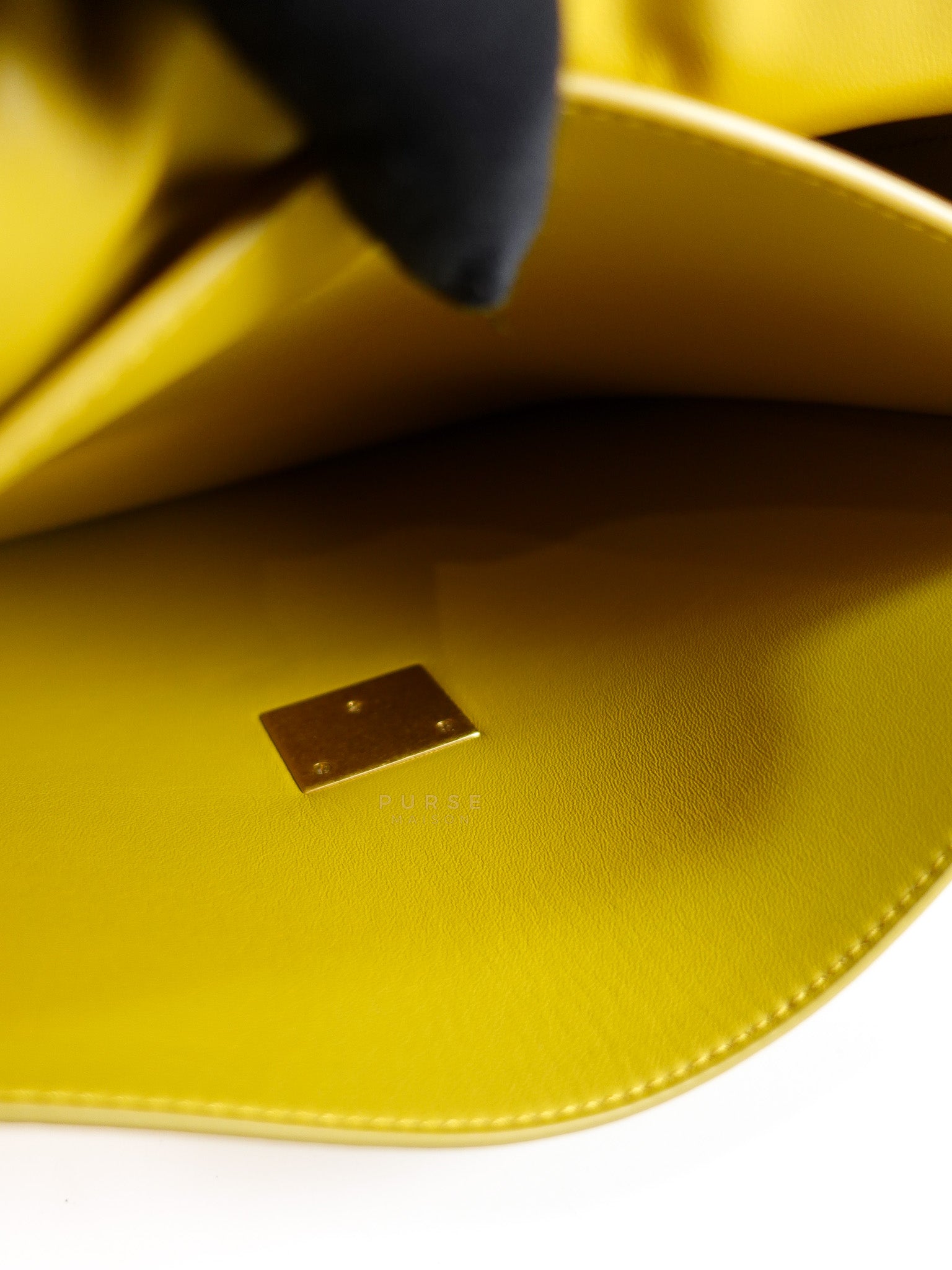 Marie Hand Bag Medium in Yellow Nappa Leather Gold Hardware | Purse Maison Luxury Bags Shop