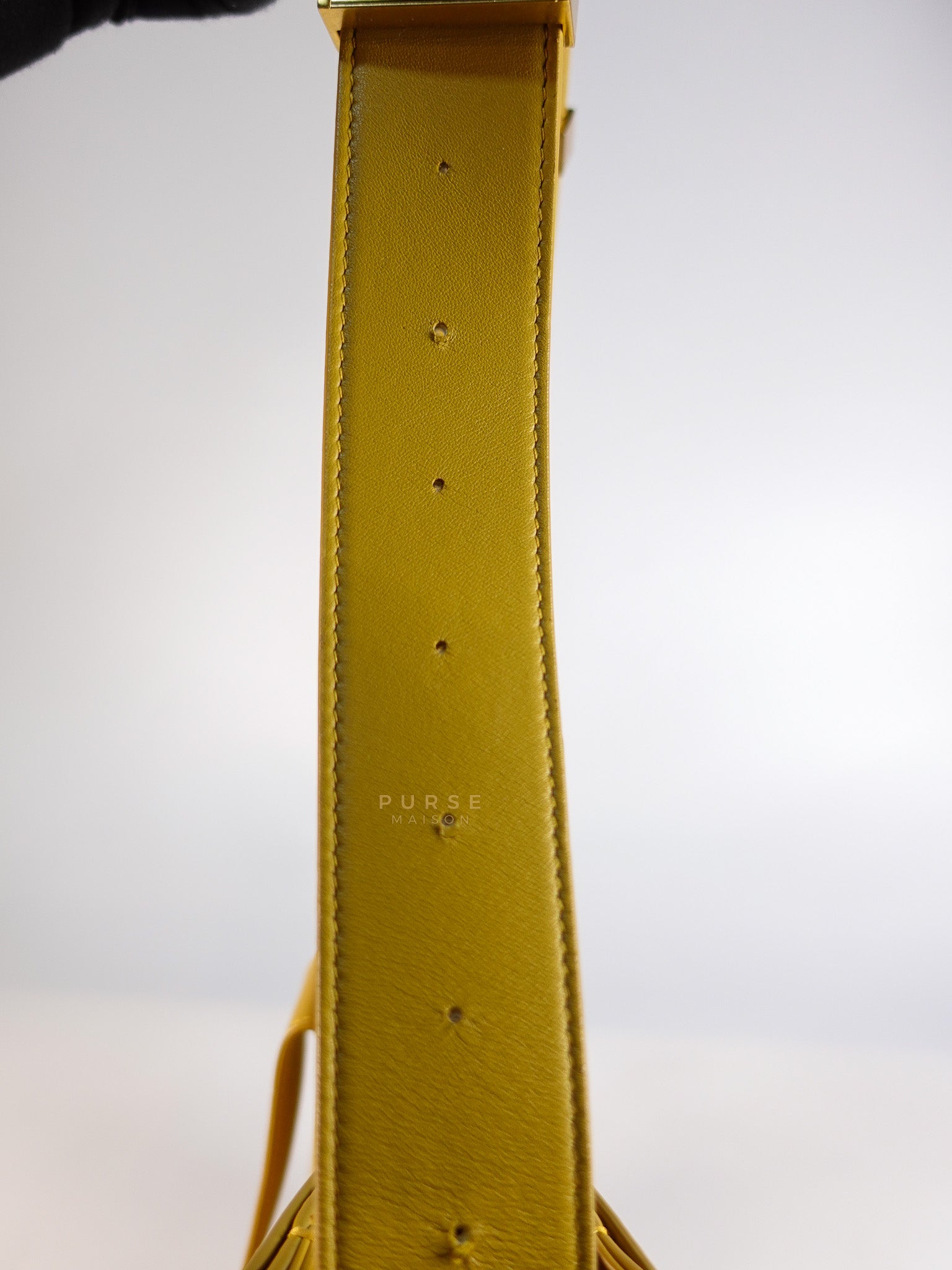 Marie Hand Bag Medium in Yellow Nappa Leather Gold Hardware | Purse Maison Luxury Bags Shop
