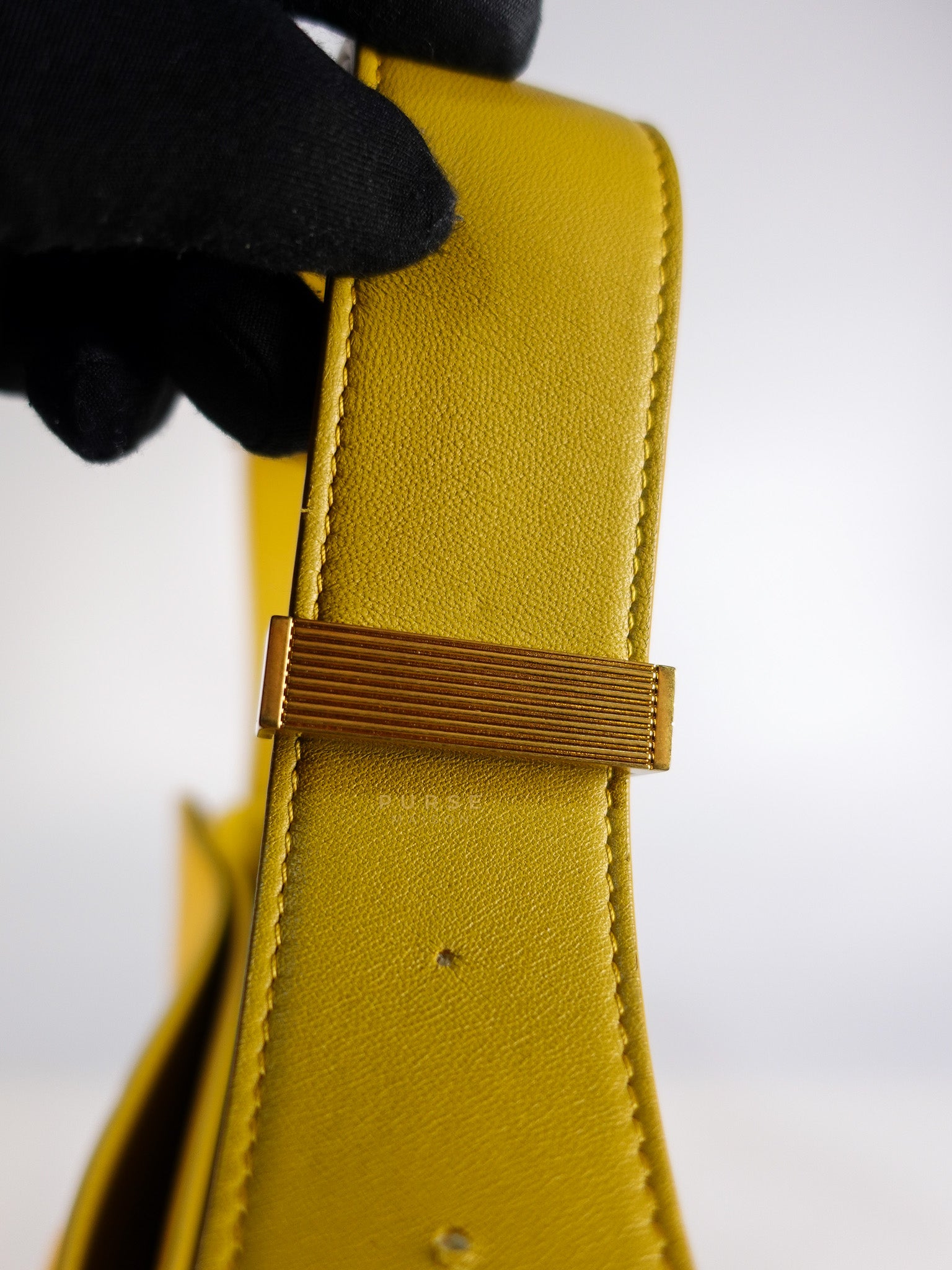 Marie Hand Bag Medium in Yellow Nappa Leather Gold Hardware | Purse Maison Luxury Bags Shop