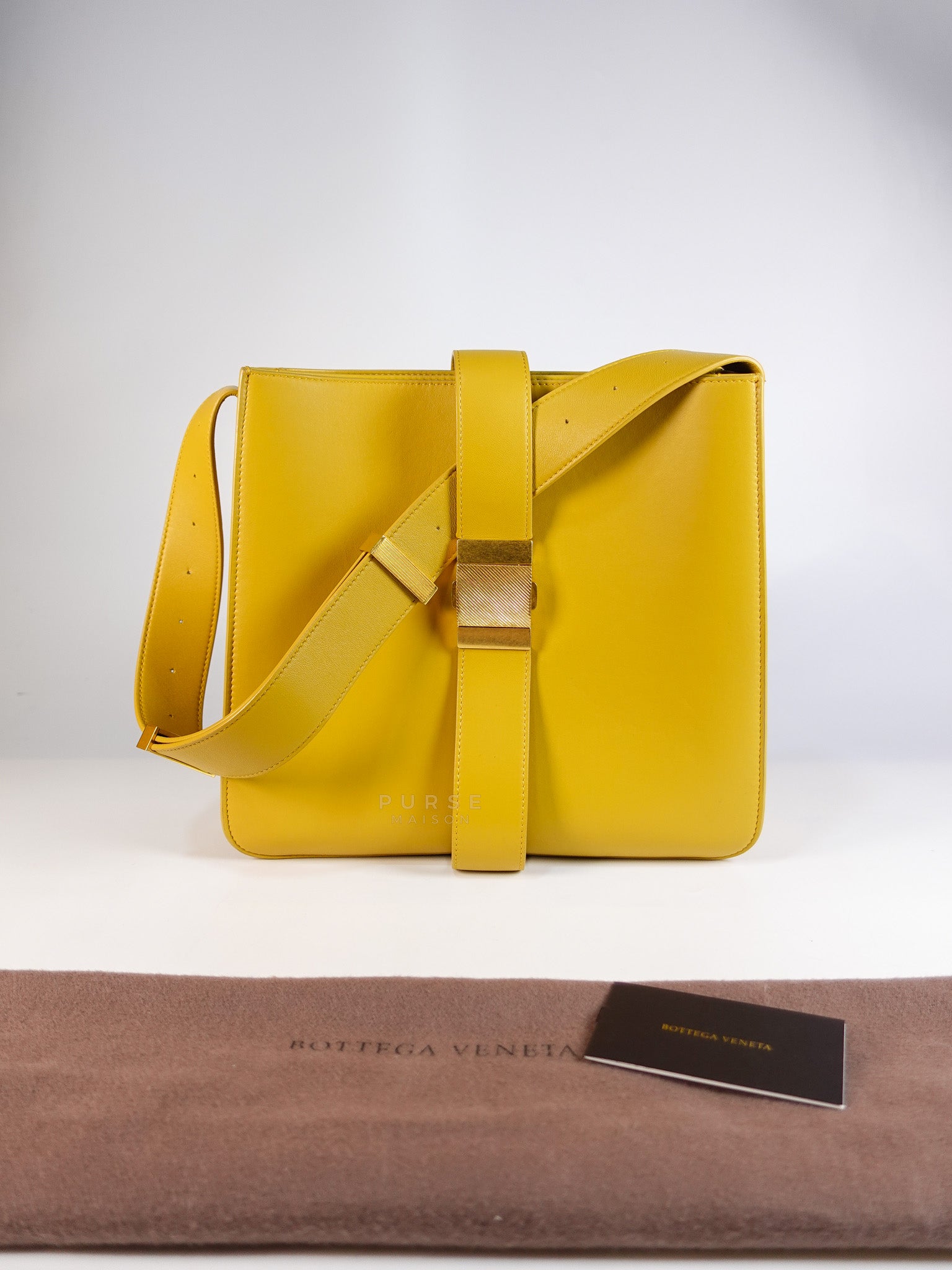 Marie Hand Bag Medium in Yellow Nappa Leather Gold Hardware | Purse Maison Luxury Bags Shop