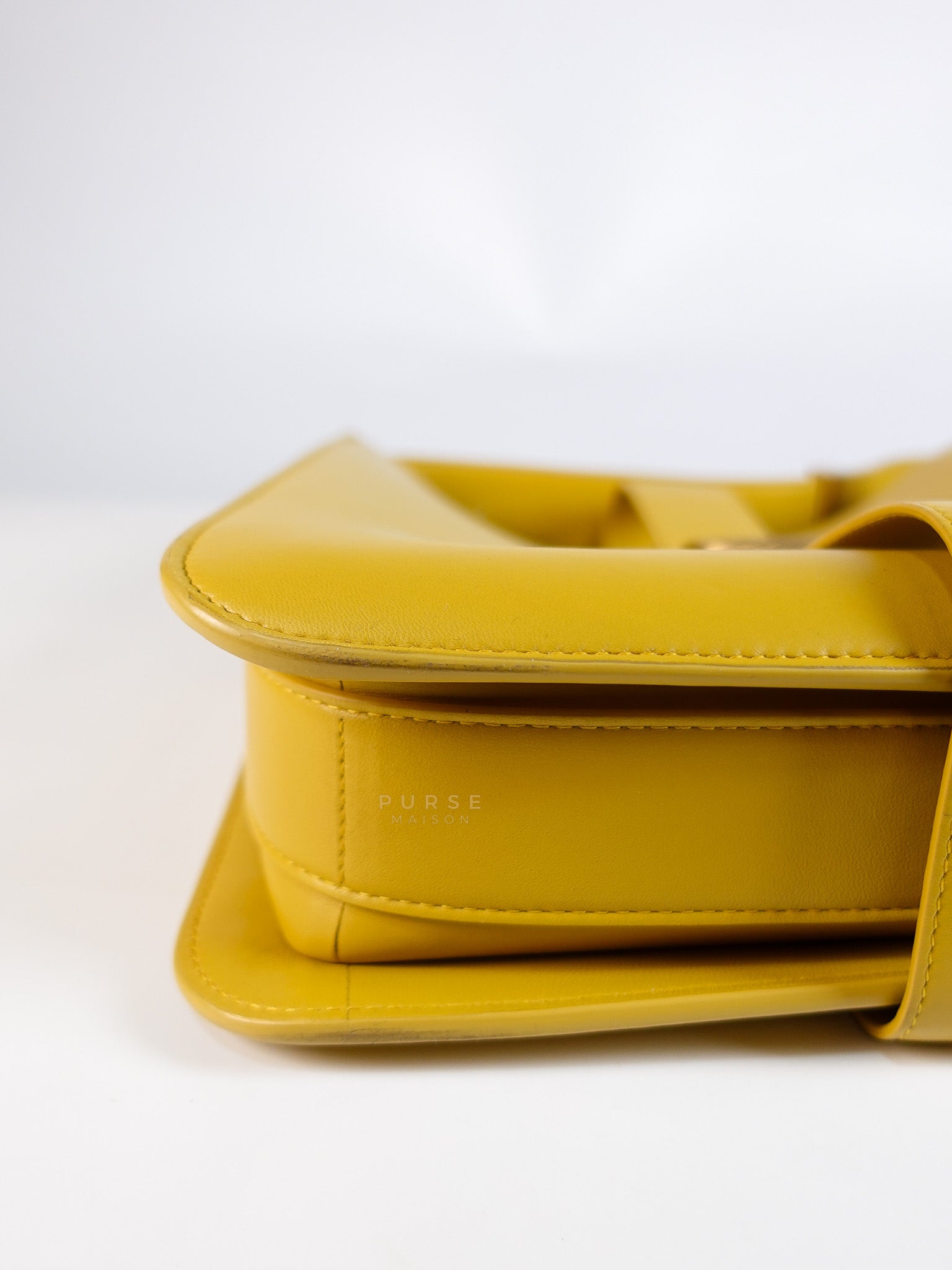 Marie Hand Bag Medium in Yellow Nappa Leather Gold Hardware | Purse Maison Luxury Bags Shop