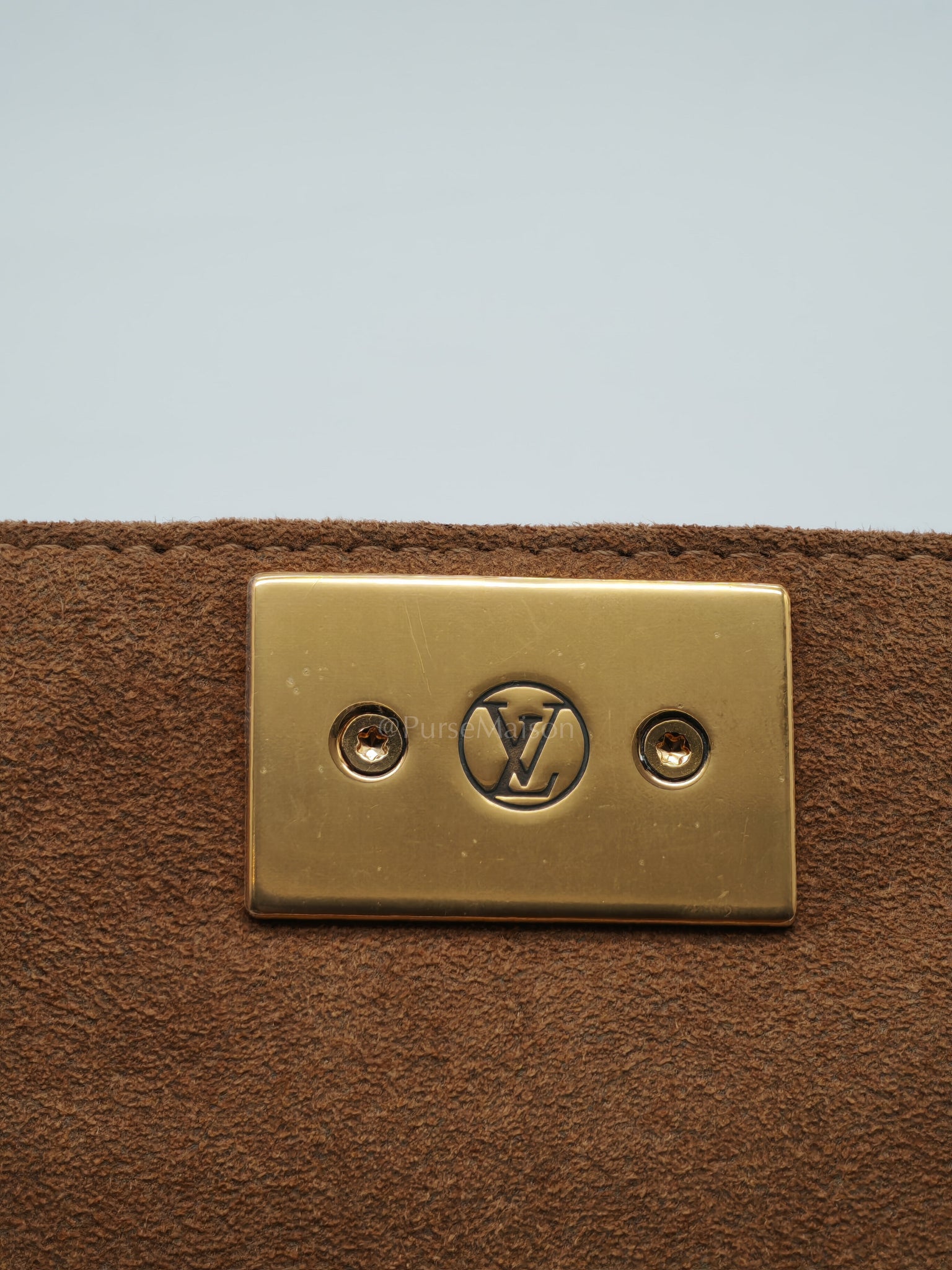 Marignan in Monogram Canvas with Tan Grained Calfskin Shoulder Bag (Date Code: AR2169) | Purse Maison Luxury Bags Shop