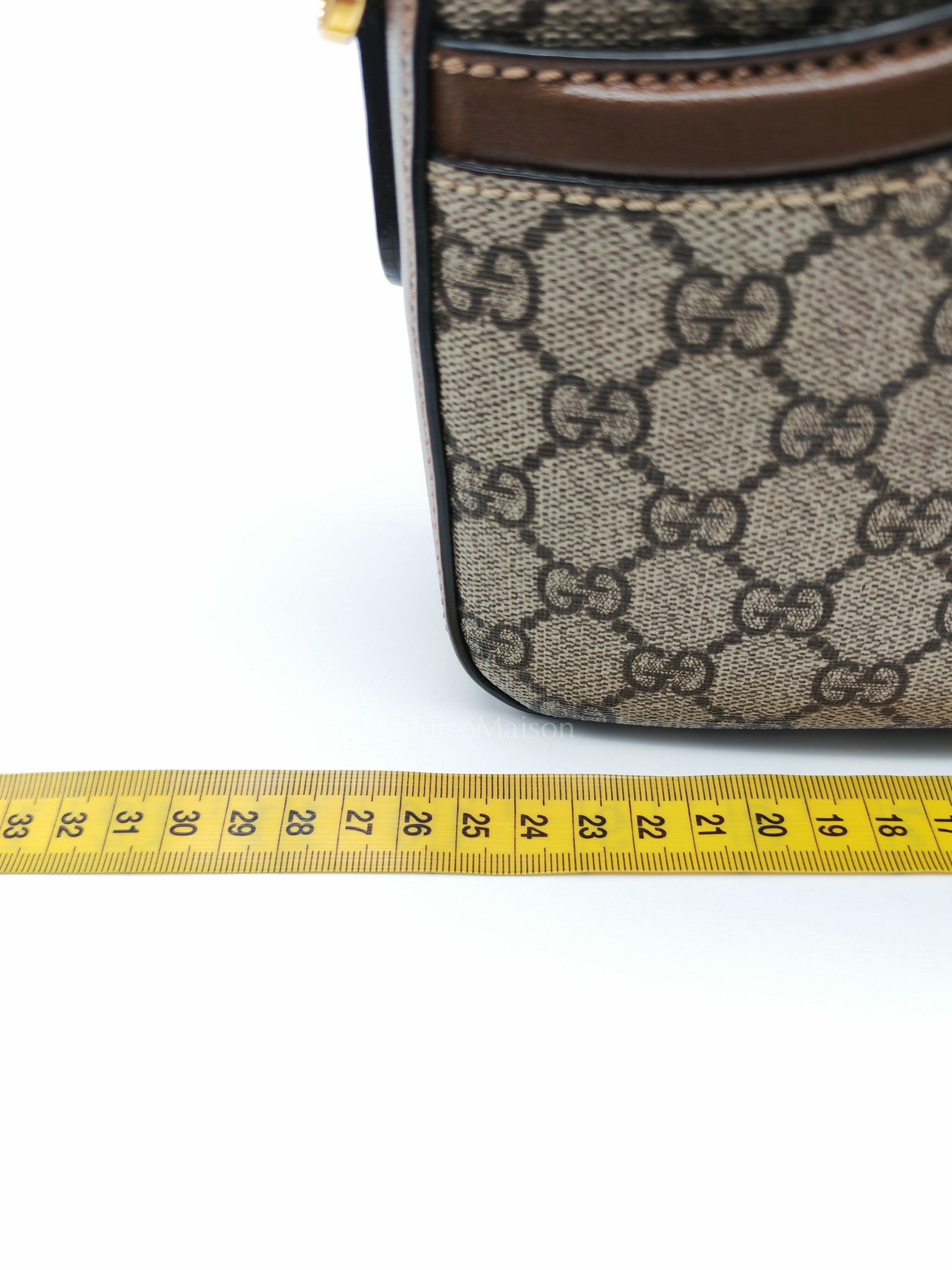 Interlocking G Messenger Bag in GG Supreme Canvas and Gold Hardware