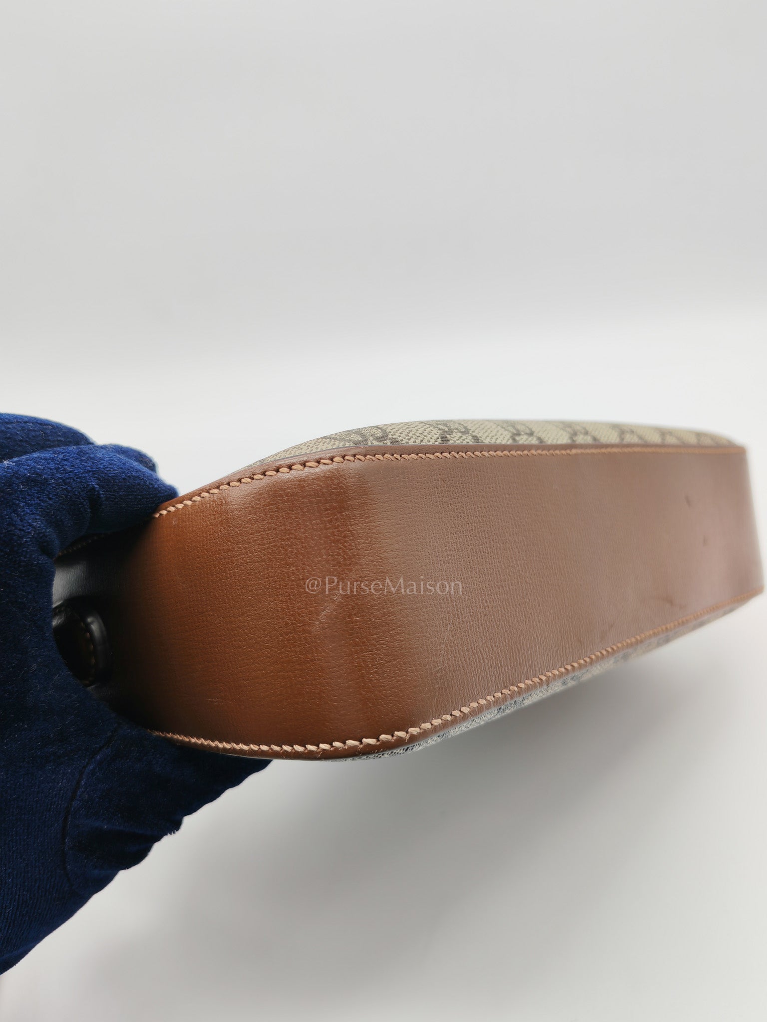 Interlocking G Messenger Bag in GG Supreme Canvas and Gold Hardware