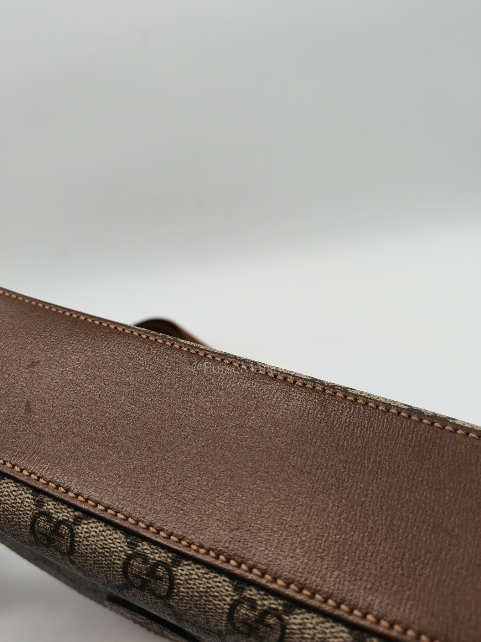 Interlocking G Messenger Bag in GG Supreme Canvas and Gold Hardware