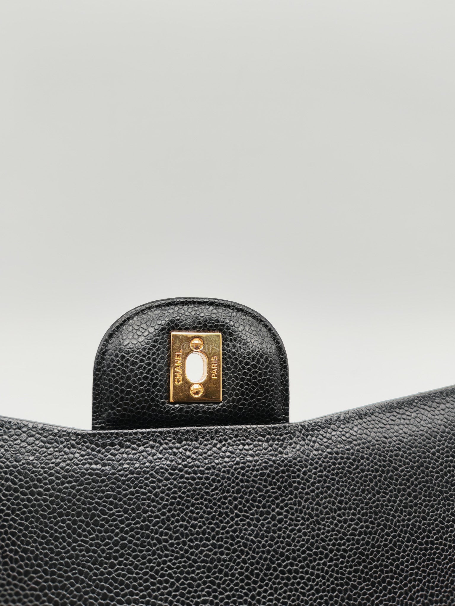 Classic Double Flap Jumbo In Black Caviar Leather and Gold Hardware Series 15