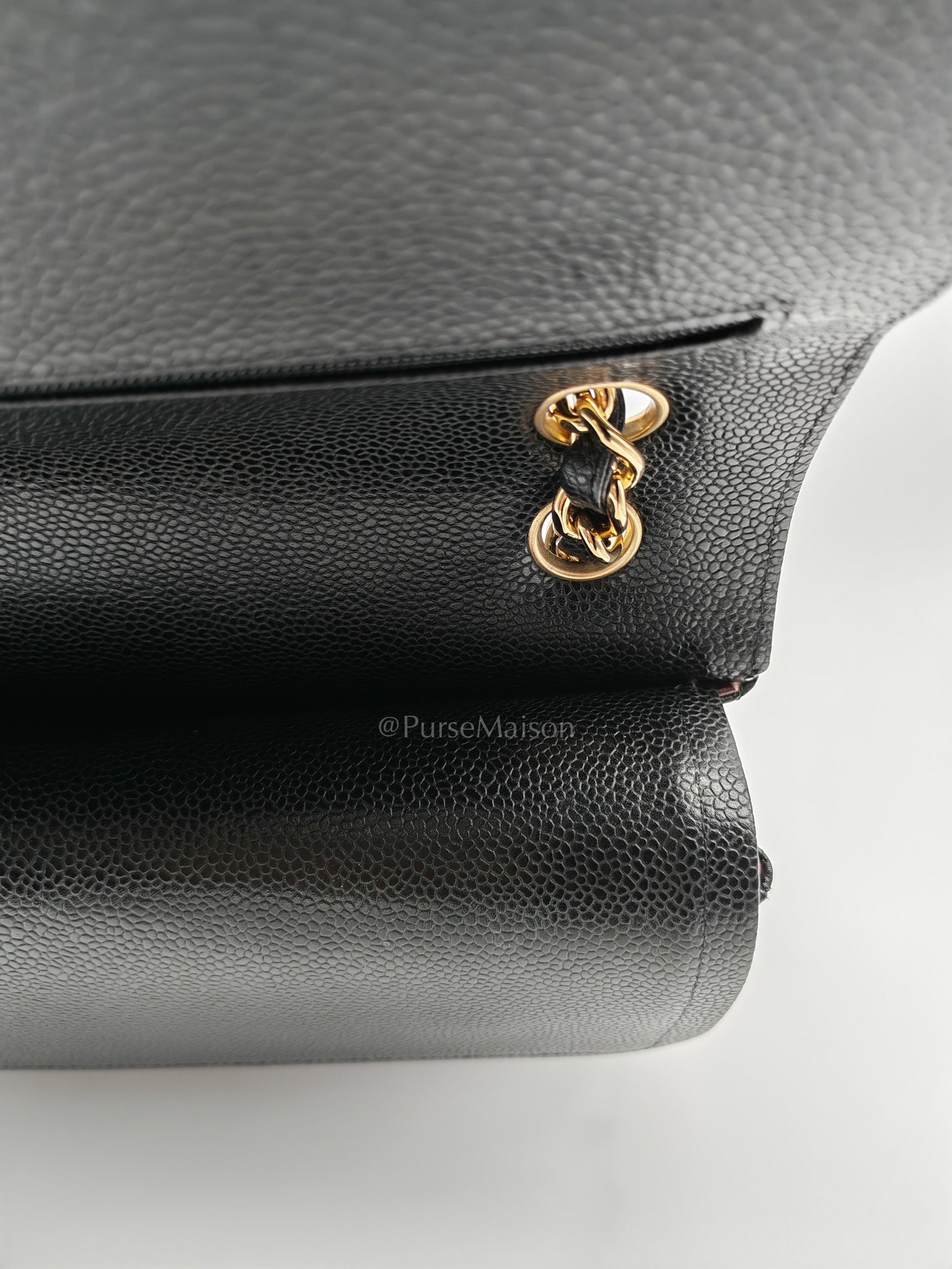 Classic Double Flap Jumbo In Black Caviar Leather and Gold Hardware Series 15