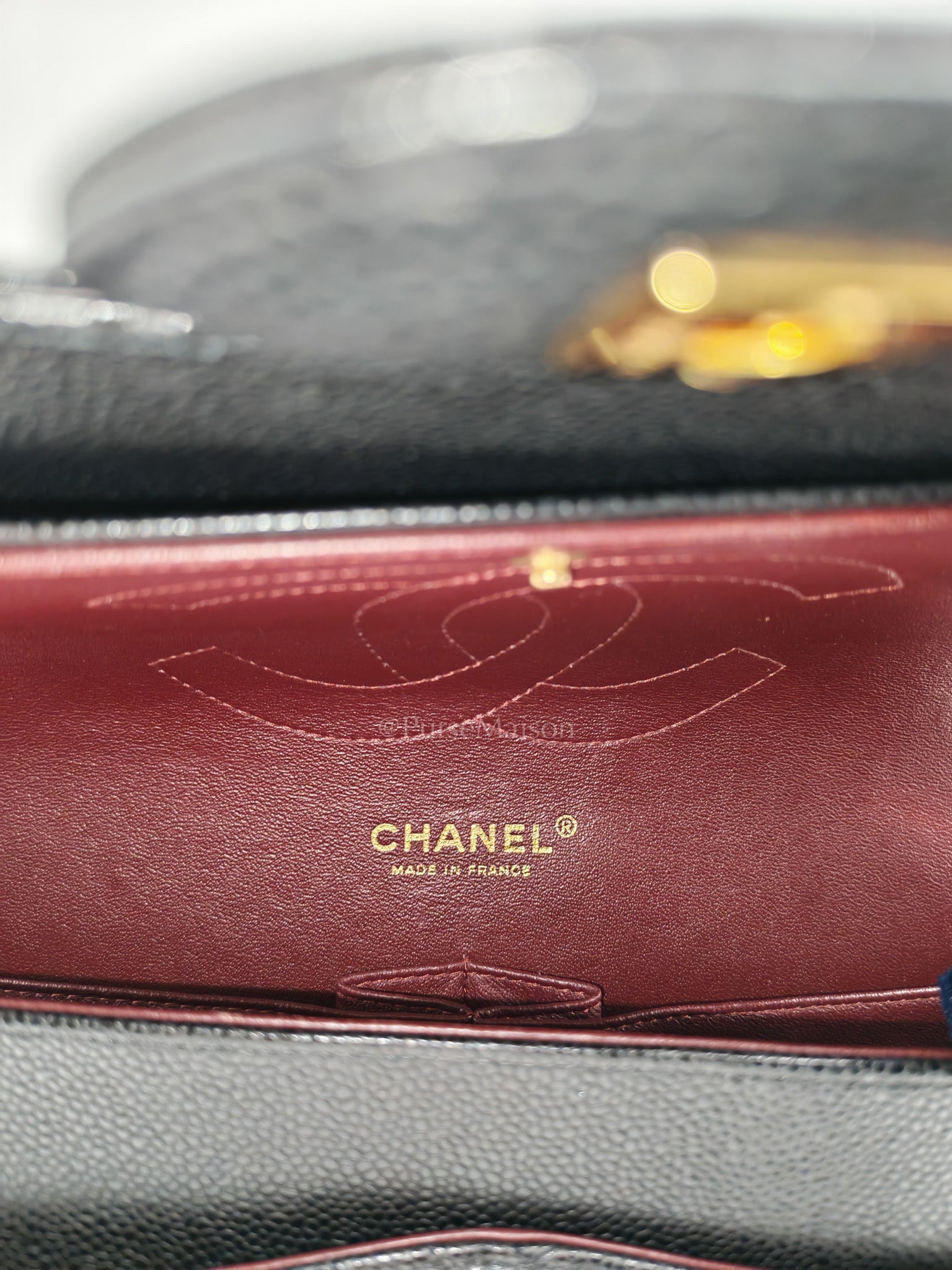 Classic Double Flap Jumbo In Black Caviar Leather and Gold Hardware Series 15