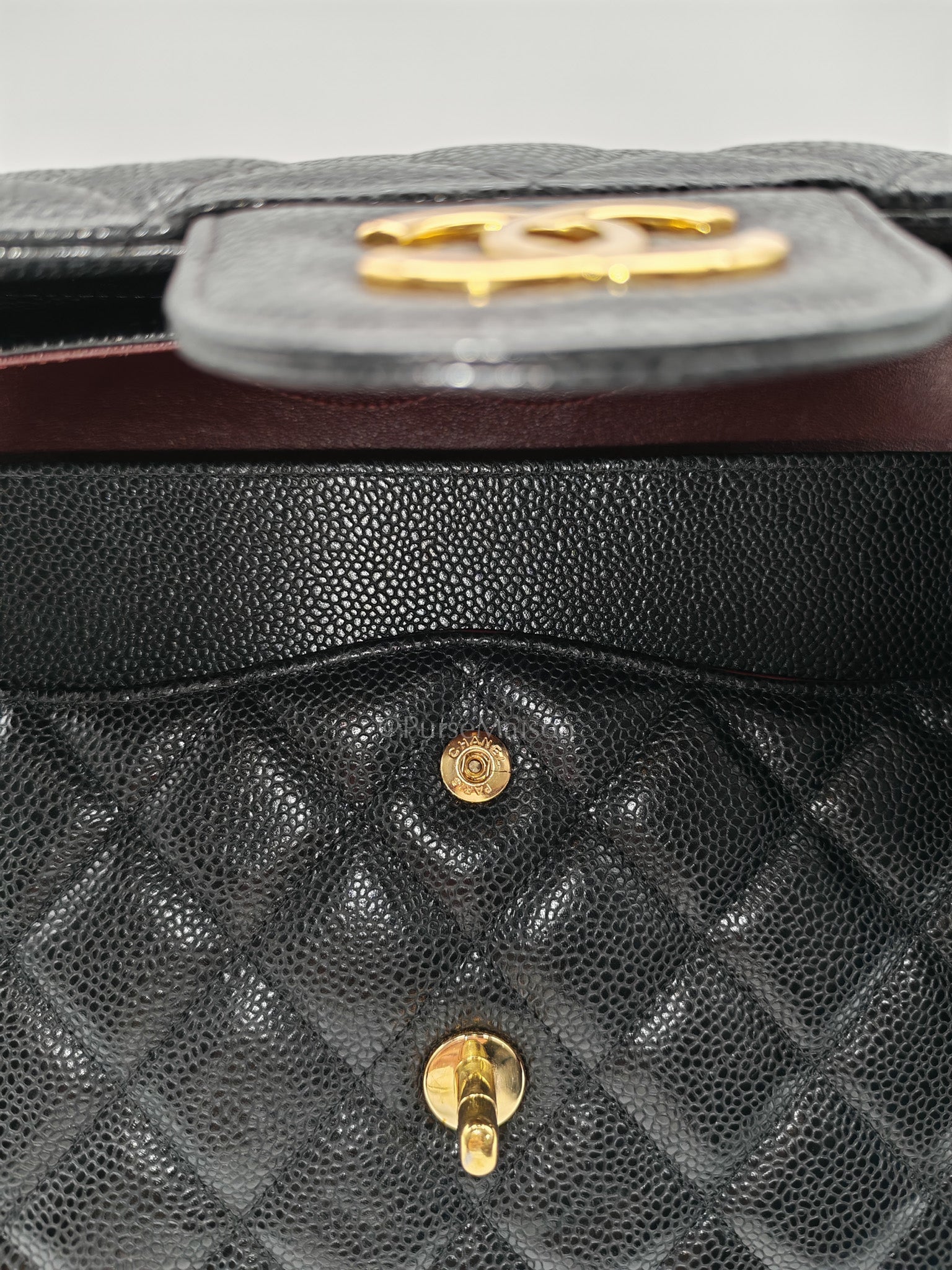 Classic Double Flap Jumbo In Black Caviar Leather and Gold Hardware Series 15