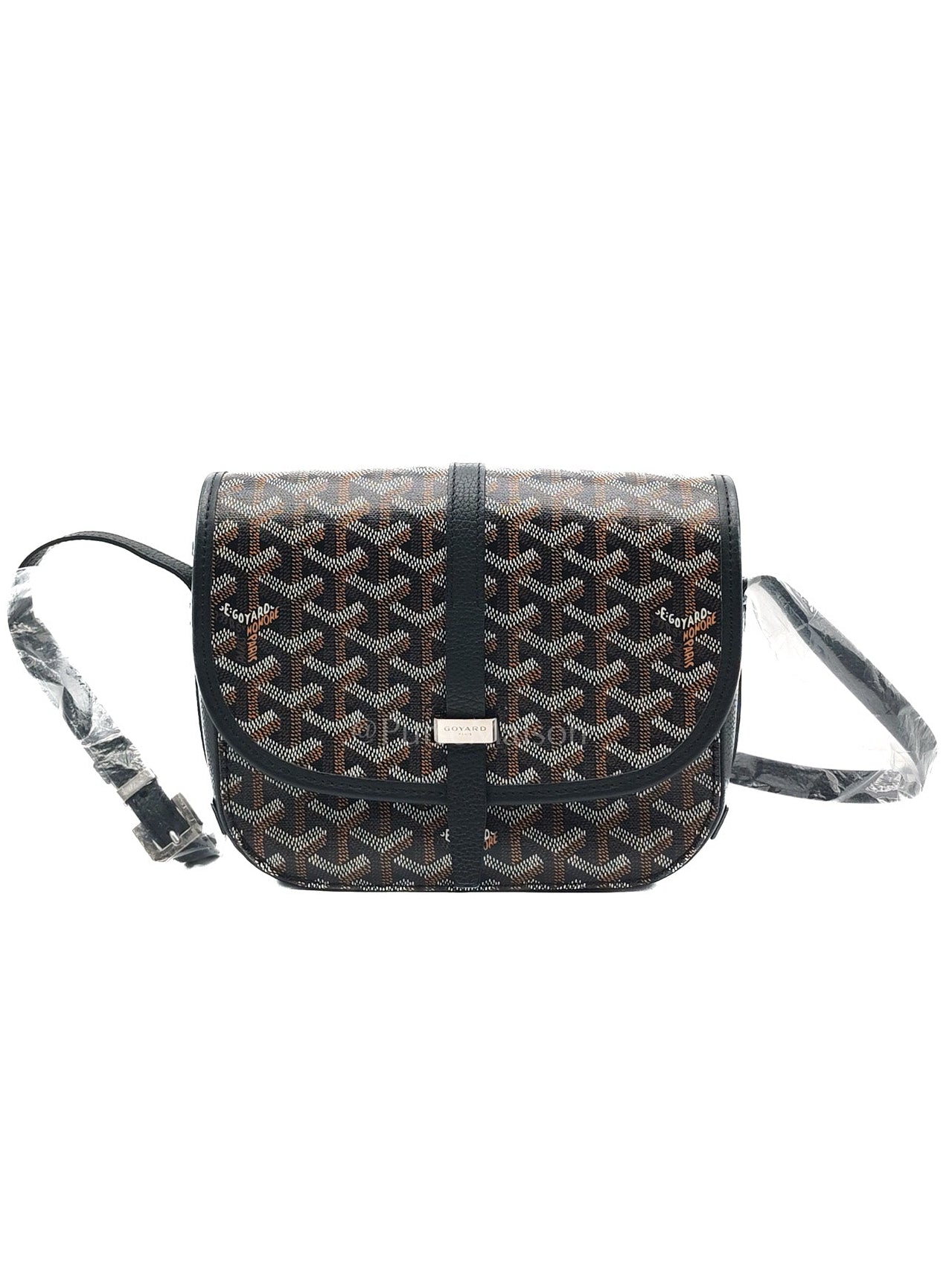 Belvedere PM in Black Goyardine Canvas Crossbody Bag
