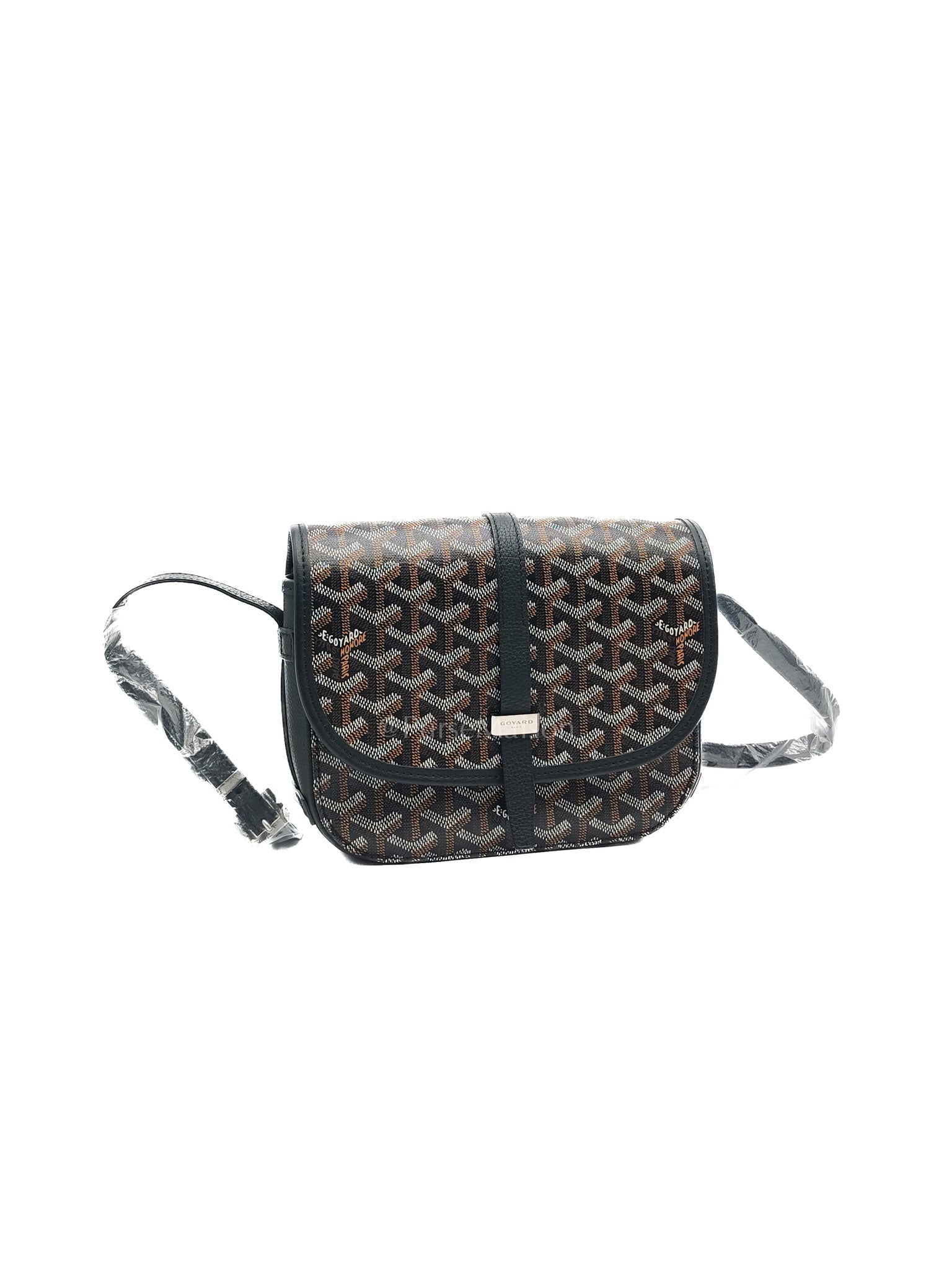 Belvedere PM in Black Goyardine Canvas Crossbody Bag