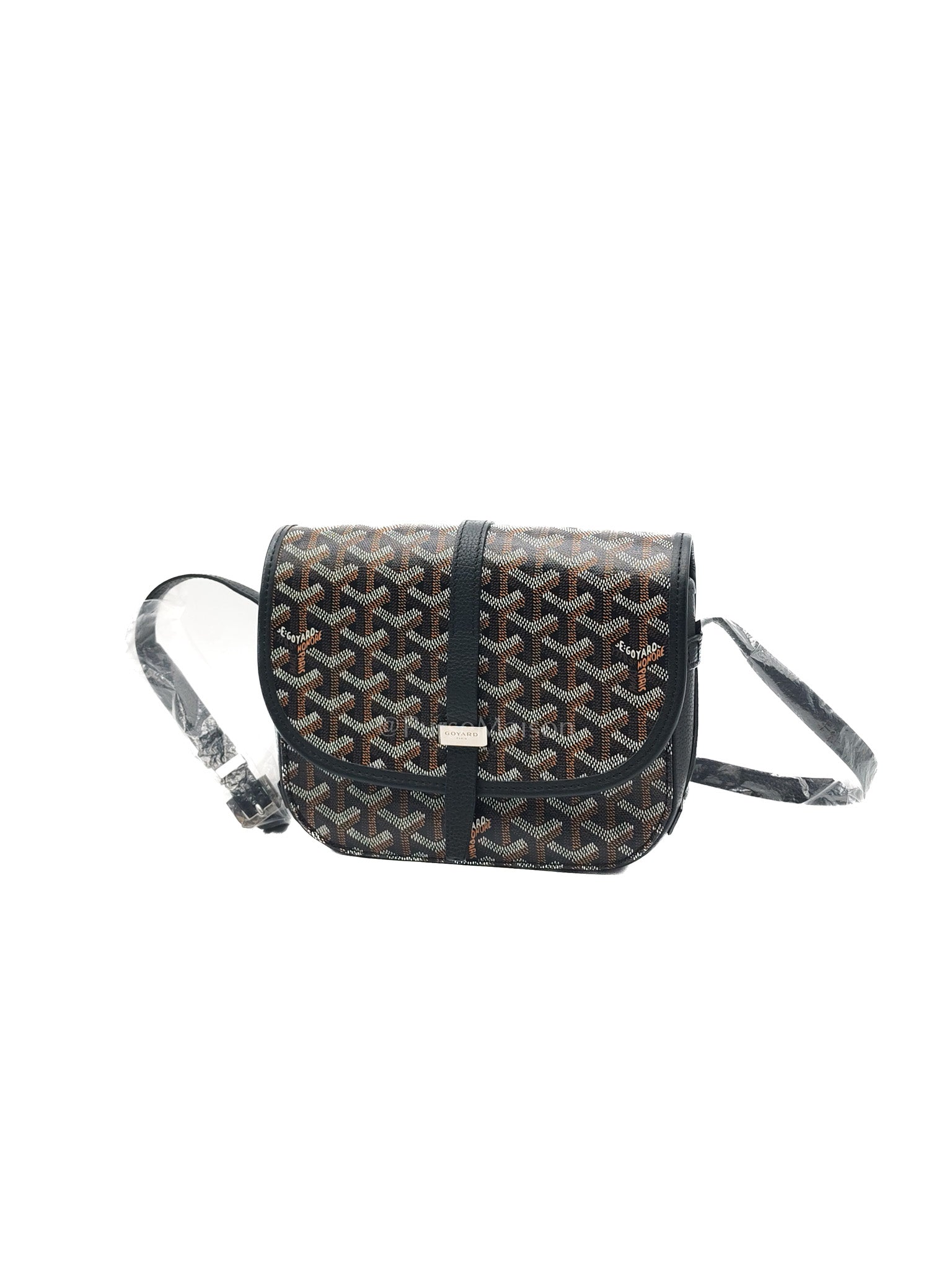 Belvedere PM in Black Goyardine Canvas Crossbody Bag