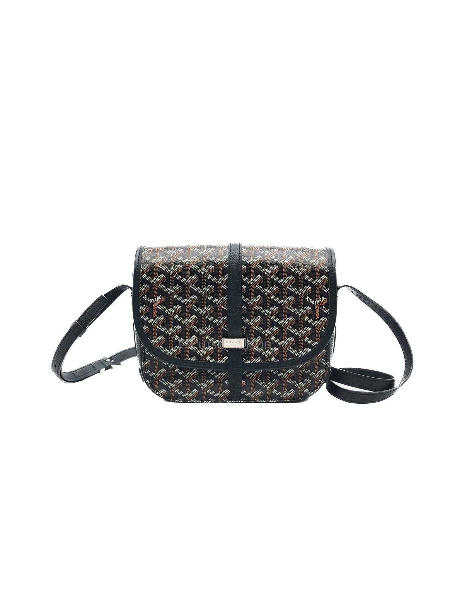 Belvedere PM in Black Goyardine Canvas Crossbody Bag