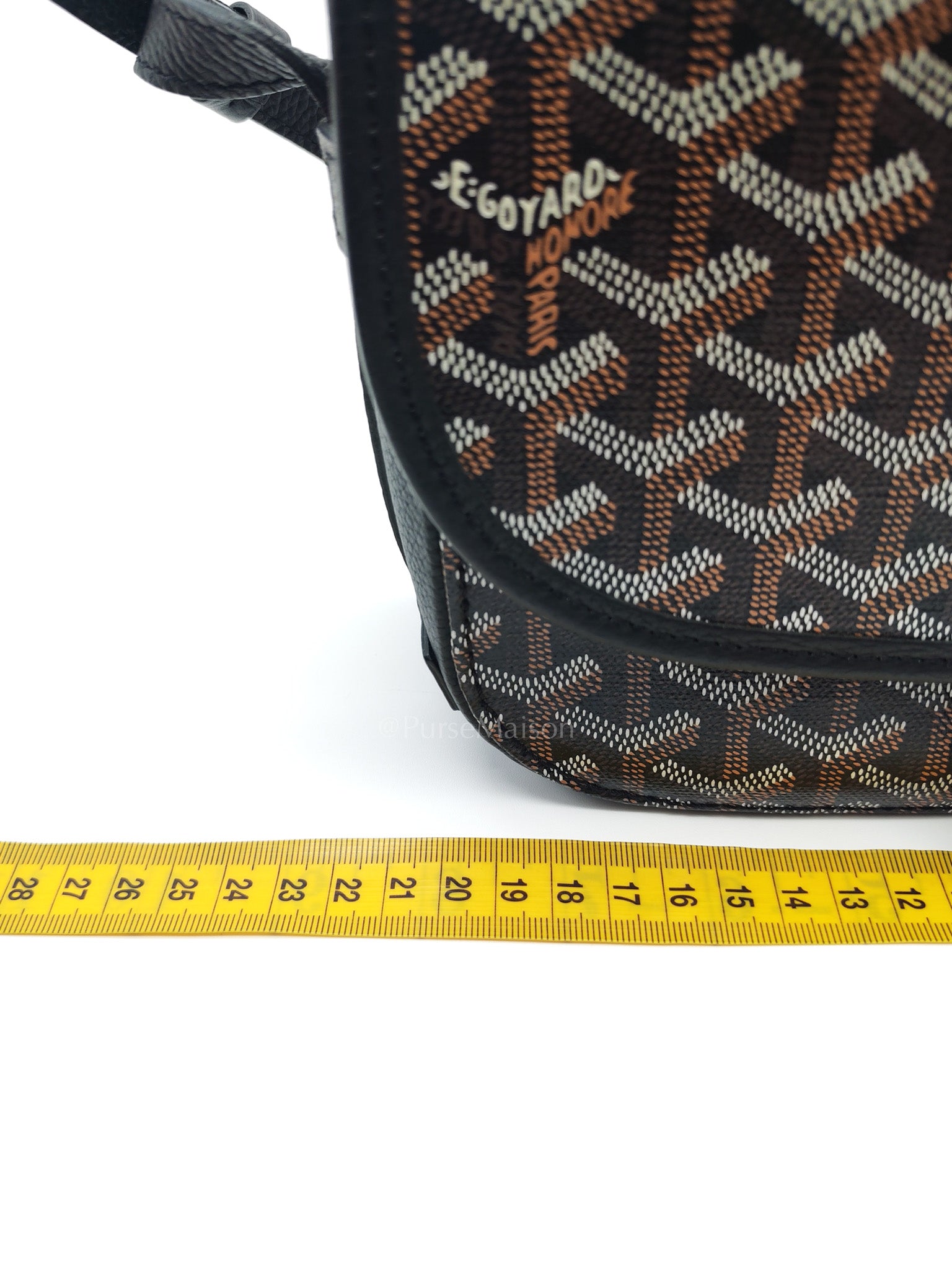 Belvedere PM in Black Goyardine Canvas Crossbody Bag