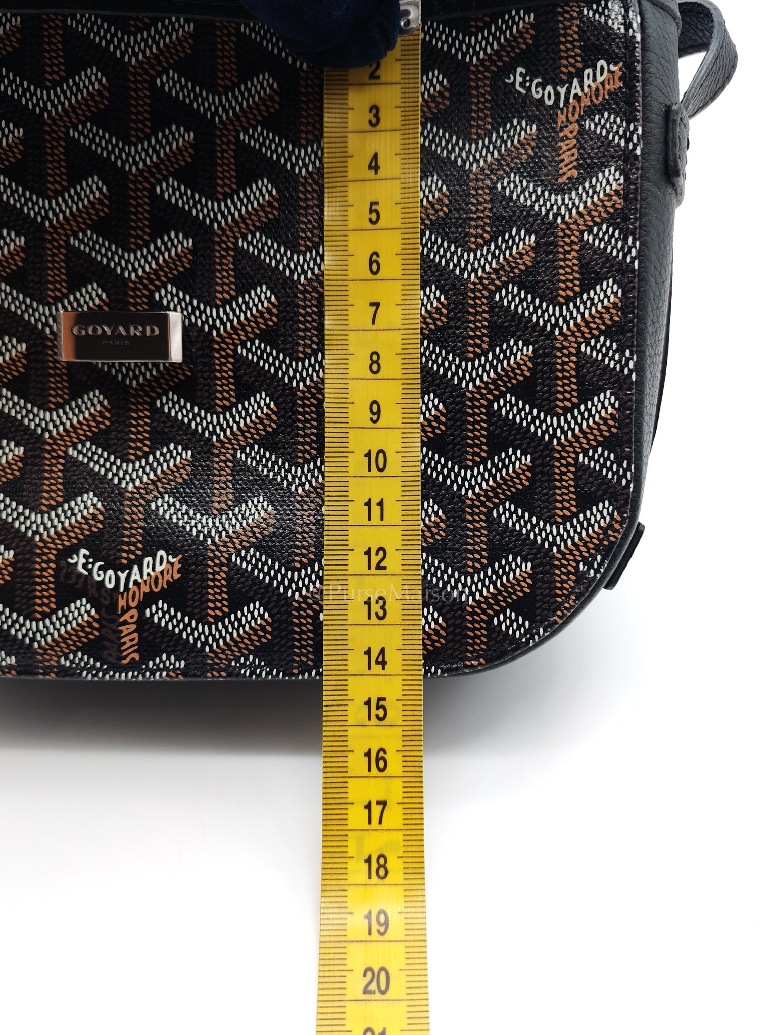 Belvedere PM in Black Goyardine Canvas Crossbody Bag