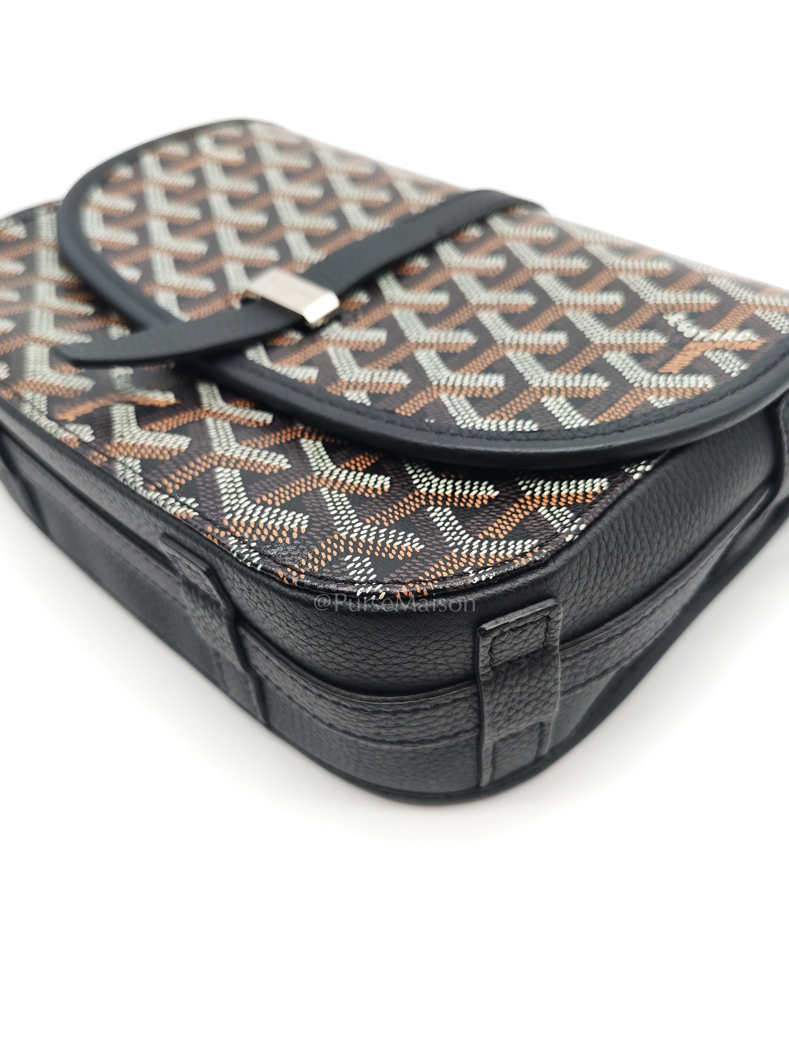 Belvedere PM in Black Goyardine Canvas Crossbody Bag