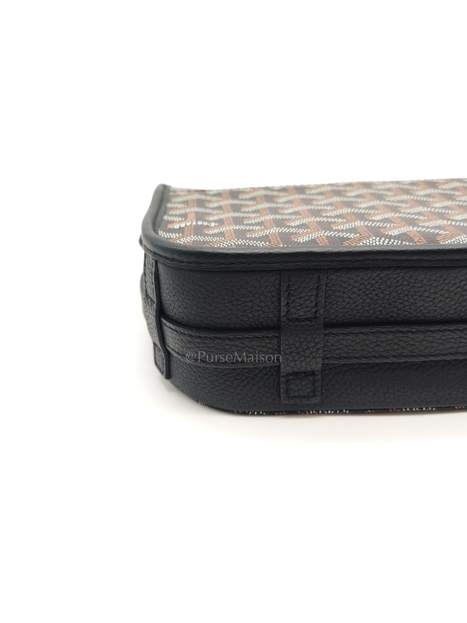 Belvedere PM in Black Goyardine Canvas Crossbody Bag