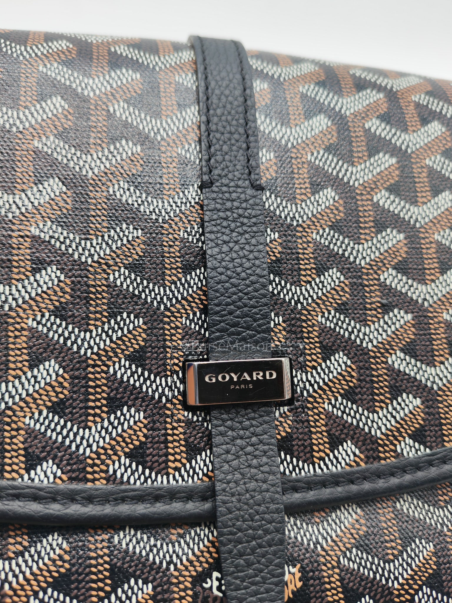 Belvedere PM in Black Goyardine Canvas Crossbody Bag