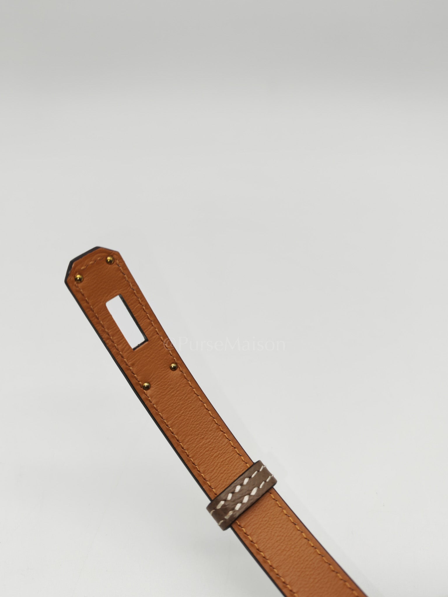 Hermes Kelly Belt Etoupe Epsom Leather in Gold Hardware Stamp B(2023)