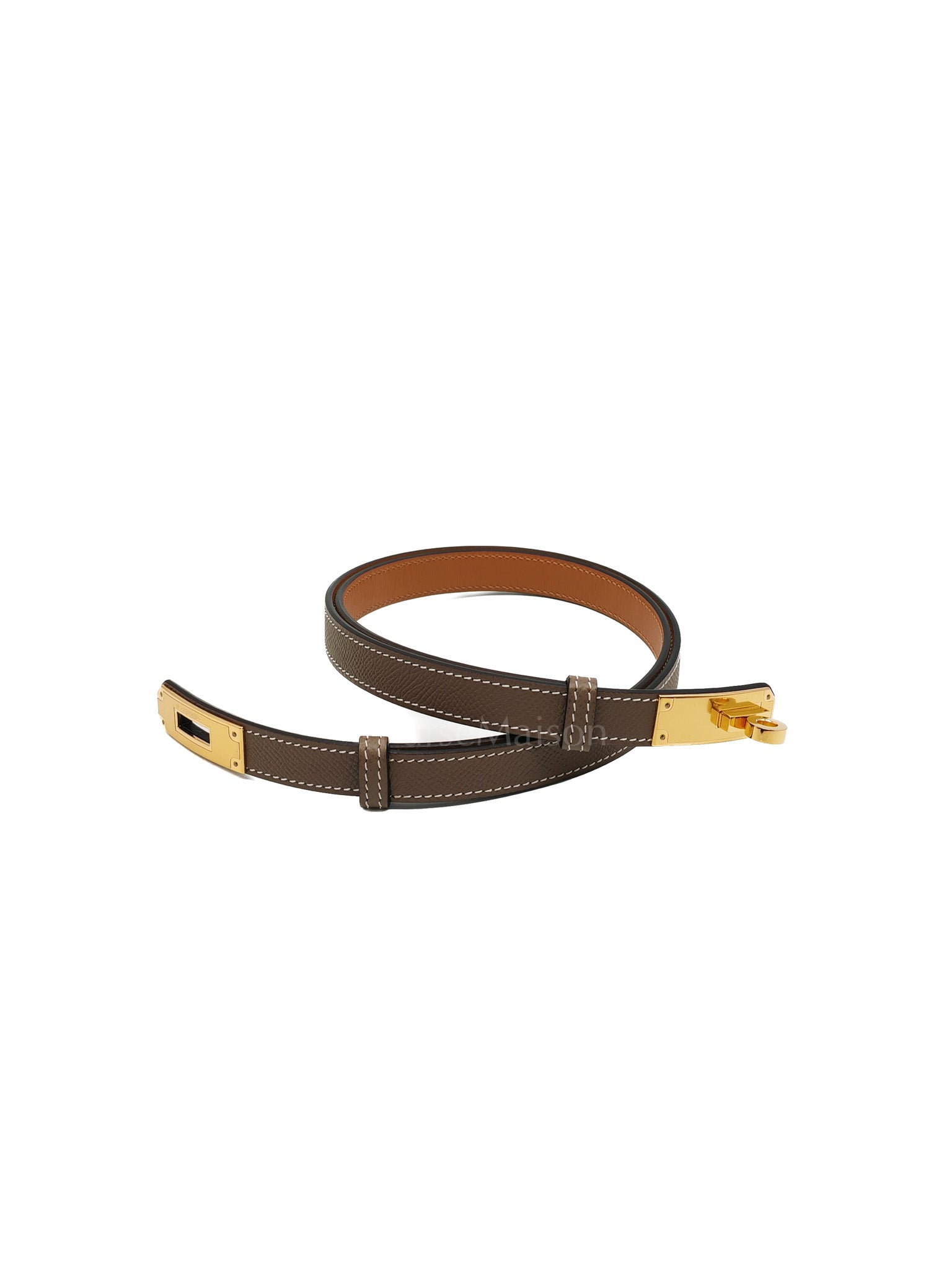 Hermes Kelly Belt Etoupe Epsom Leather in Gold Hardware Stamp B(2023)