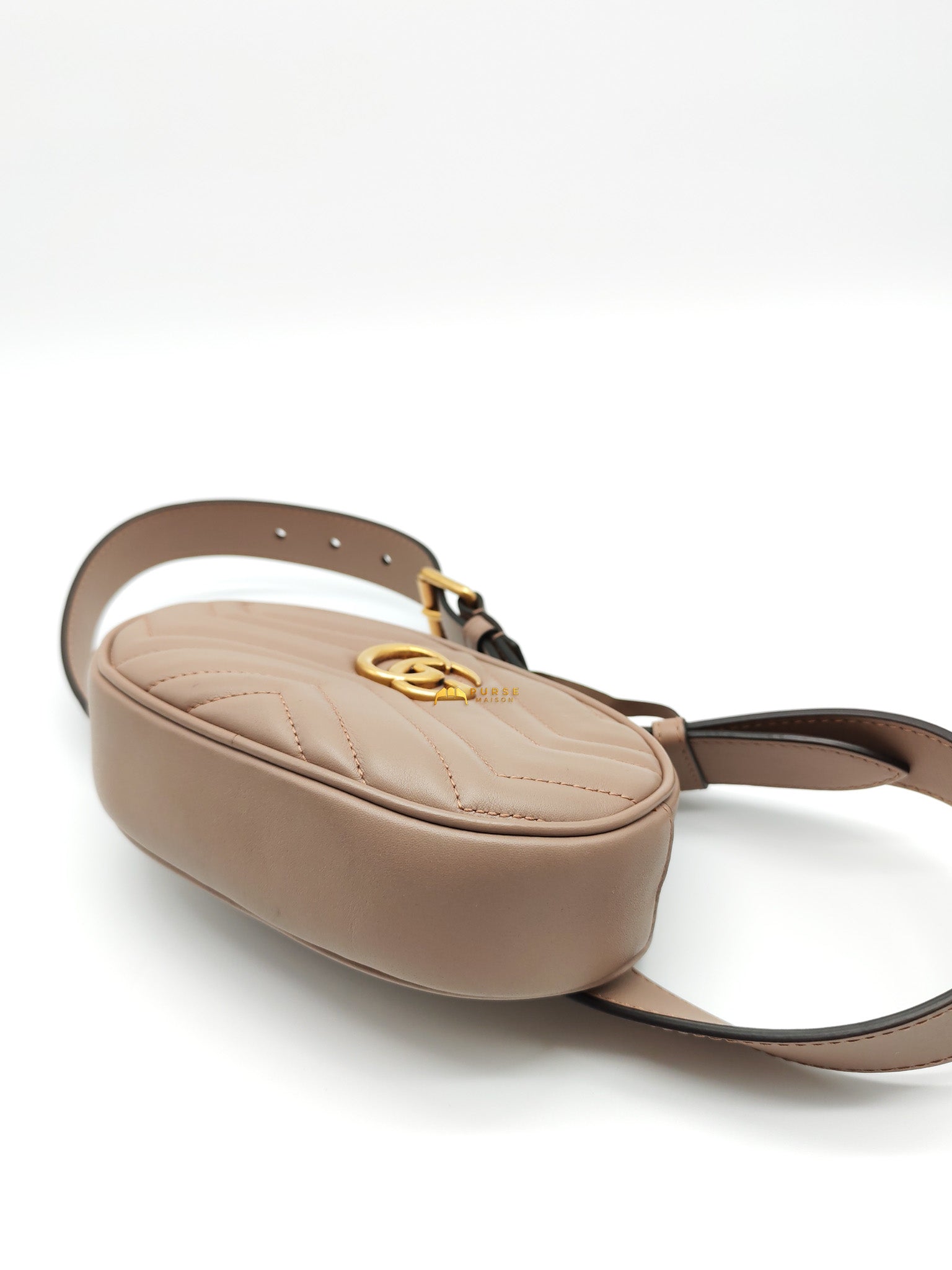 Marmont Belt Bag in Dusty Rose | Purse Maison Luxury Bags Shop