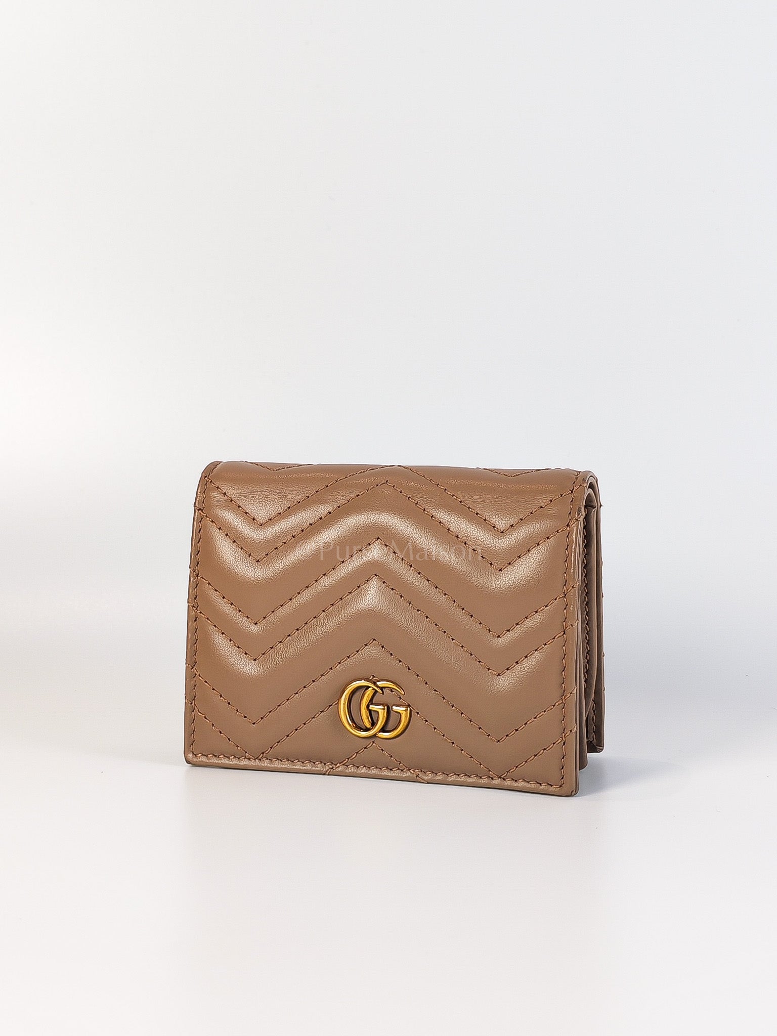 Marmont Bifold Card Case Wallet in Dusty Rose | Purse Maison Luxury Bags Shop