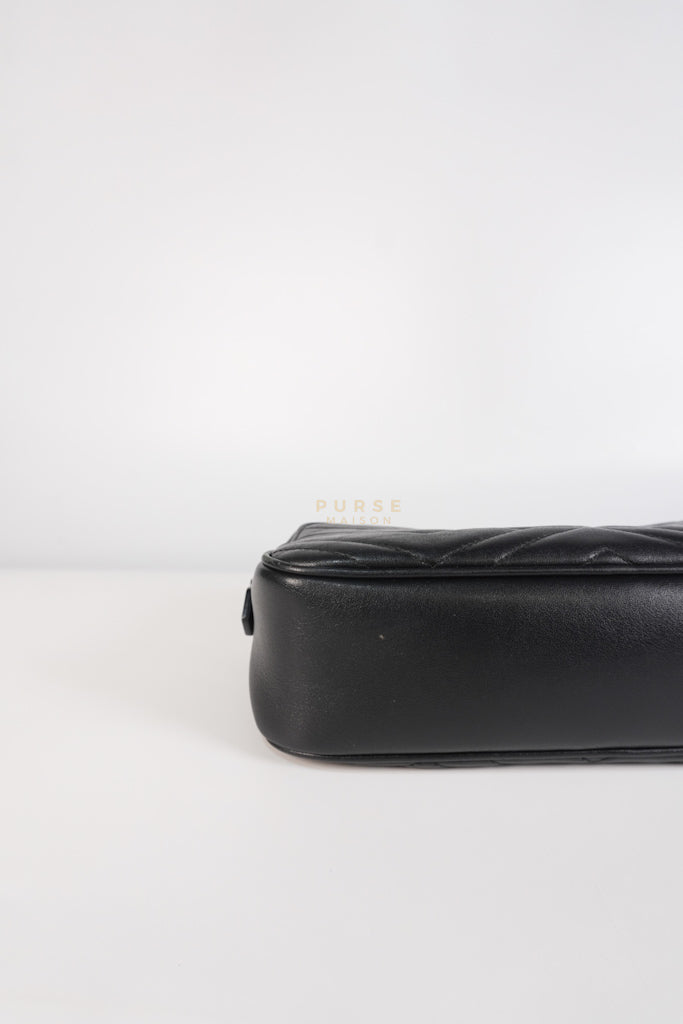 Marmont Camera Bag in Black Matelasse Leather | Purse Maison Luxury Bags Shop