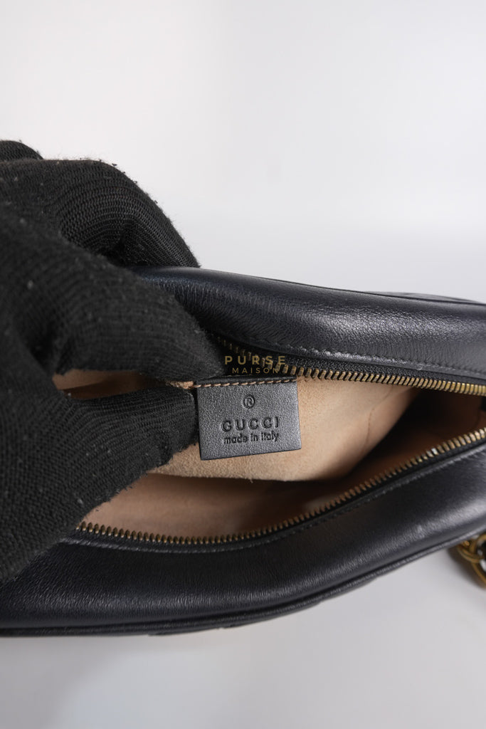 Marmont Camera Bag in Black Matelasse Leather | Purse Maison Luxury Bags Shop