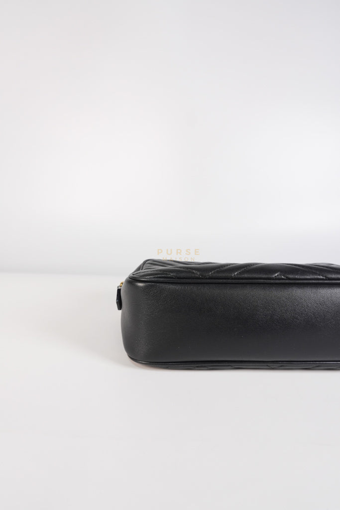 Marmont Camera Bag in Black Matelasse Leather | Purse Maison Luxury Bags Shop