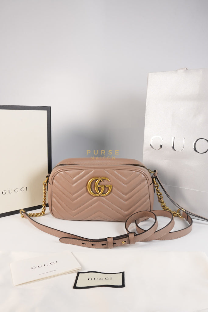 Marmont Camera Bag in Dusty Rose | Purse Maison Luxury Bags Shop