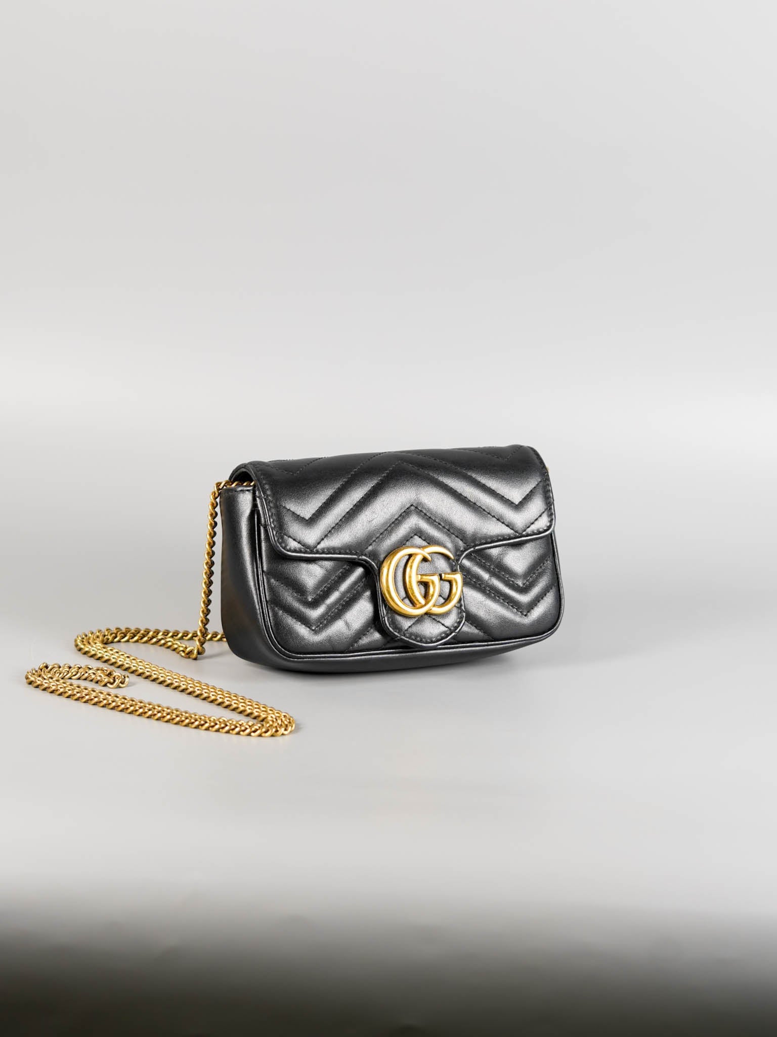 Marmont Chain Mini GG Black Leather | Purse Maison Luxury Bags Shop