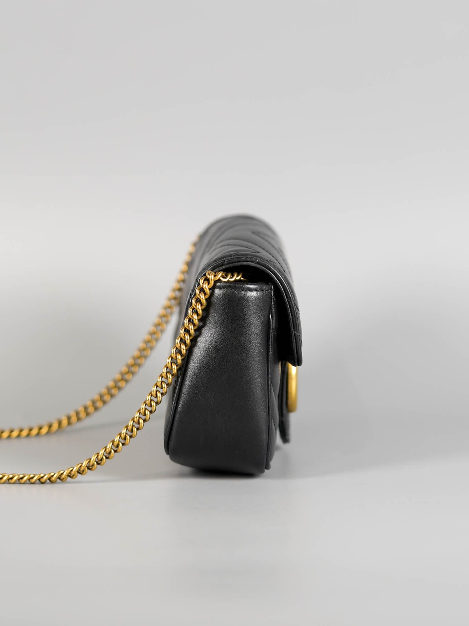 Marmont Chain Mini GG Black Leather | Purse Maison Luxury Bags Shop